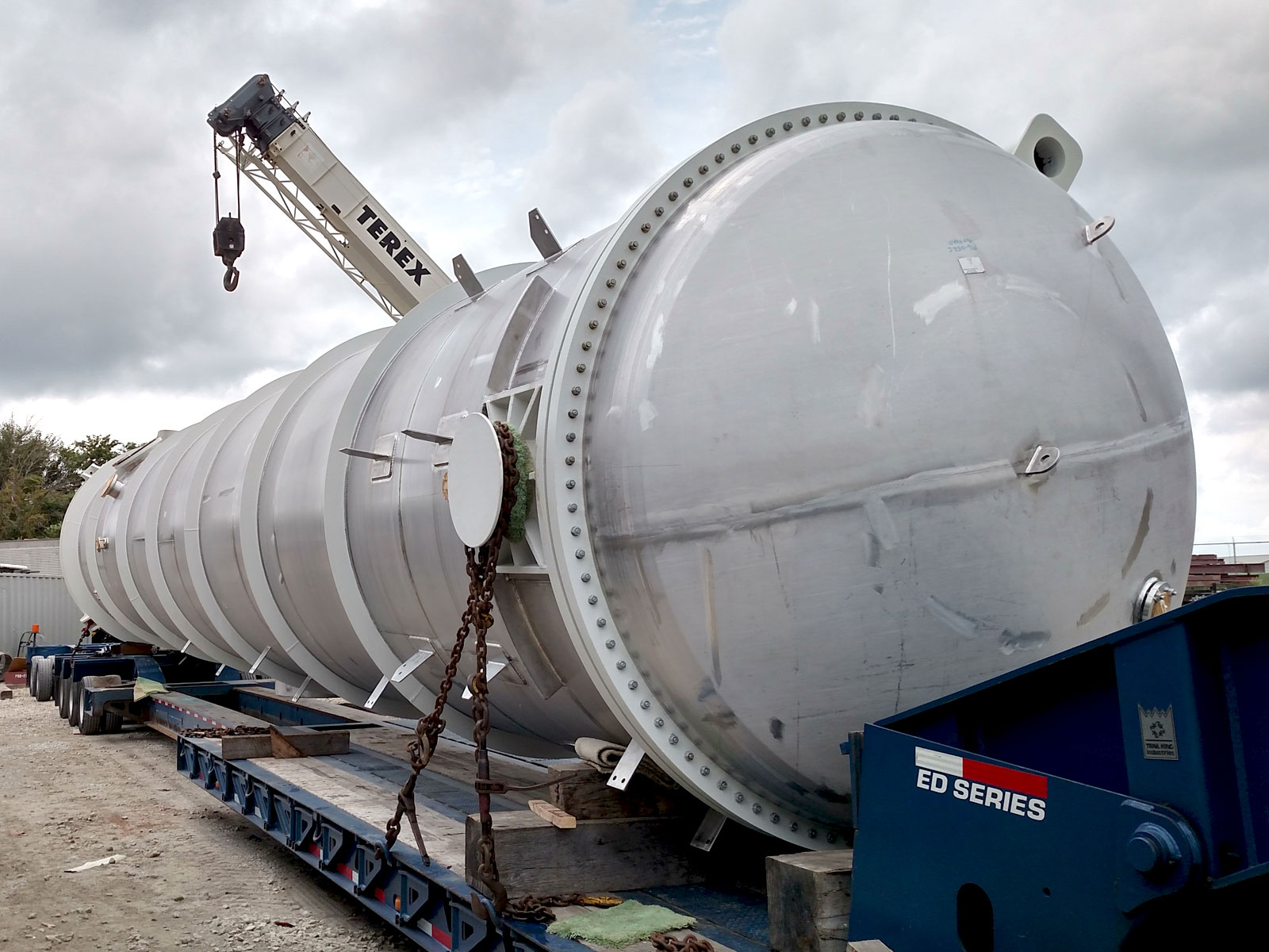  104” diameter x 40’ tube length shell and tube heat exchanger     