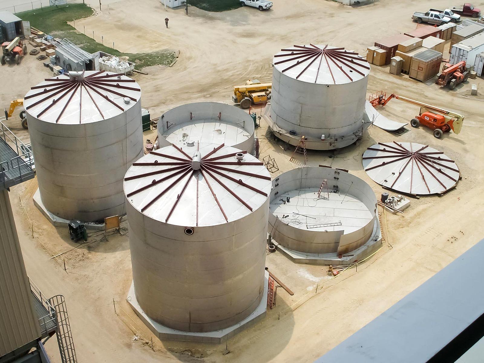 (4) Field Erected Stainless Steel De-Ionized Water Tanks