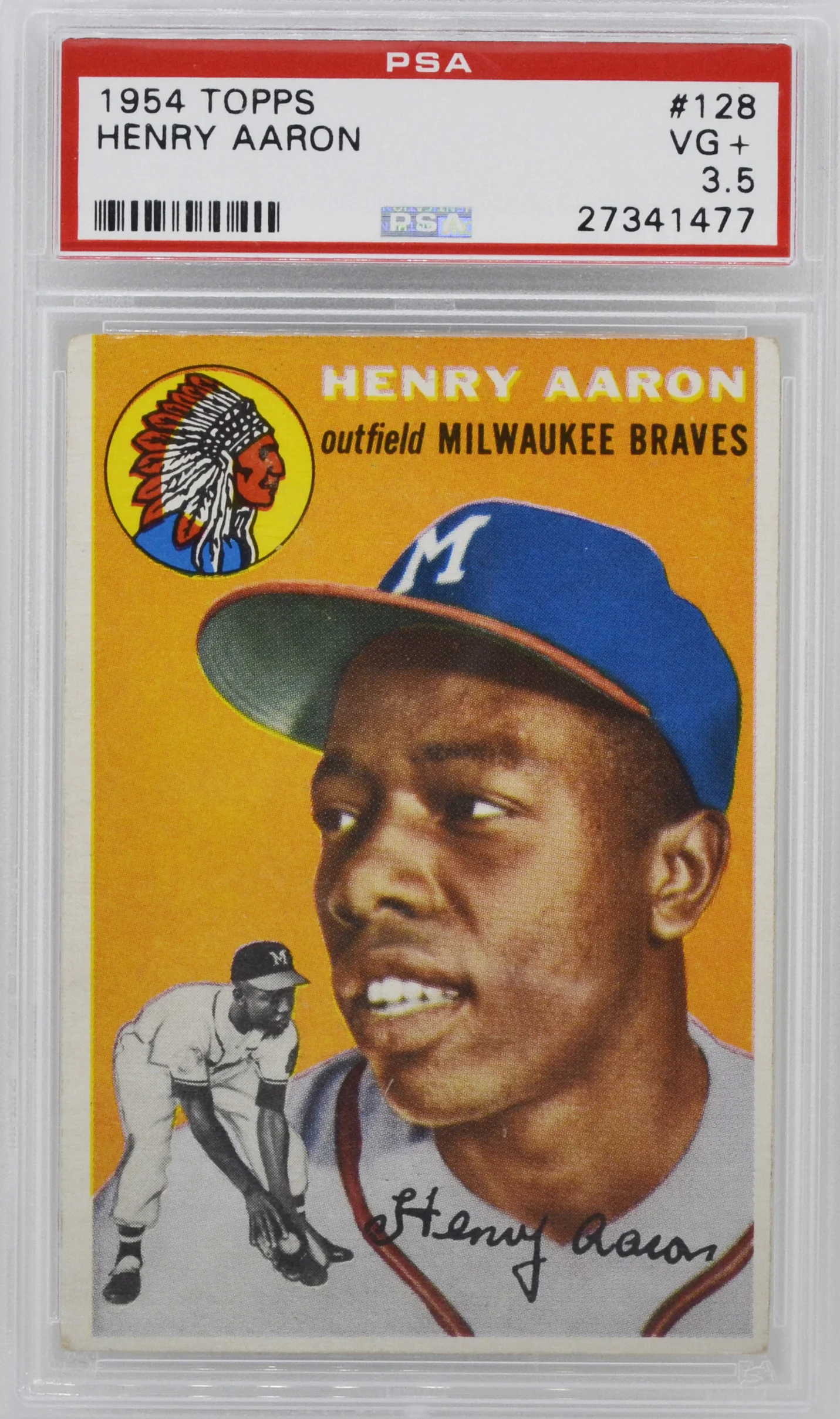 1954 Topps Hank Aaron Rookie Card PSA 3.5