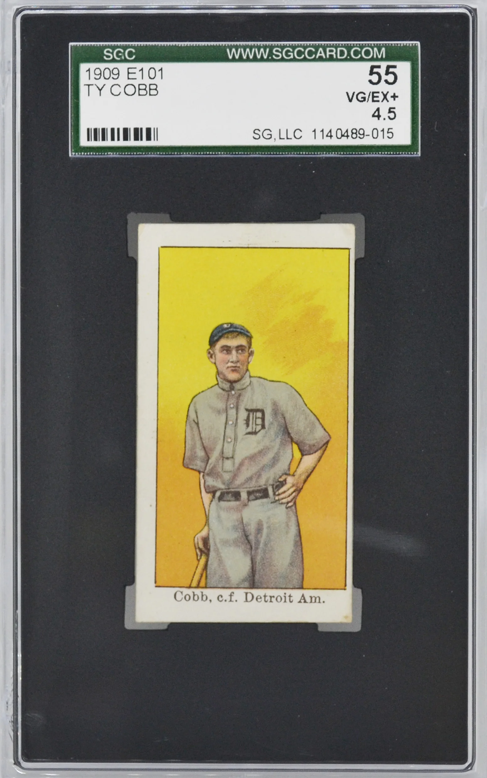 1909 E101 Anonymous Set of 50 Ty Cobb SGC 55