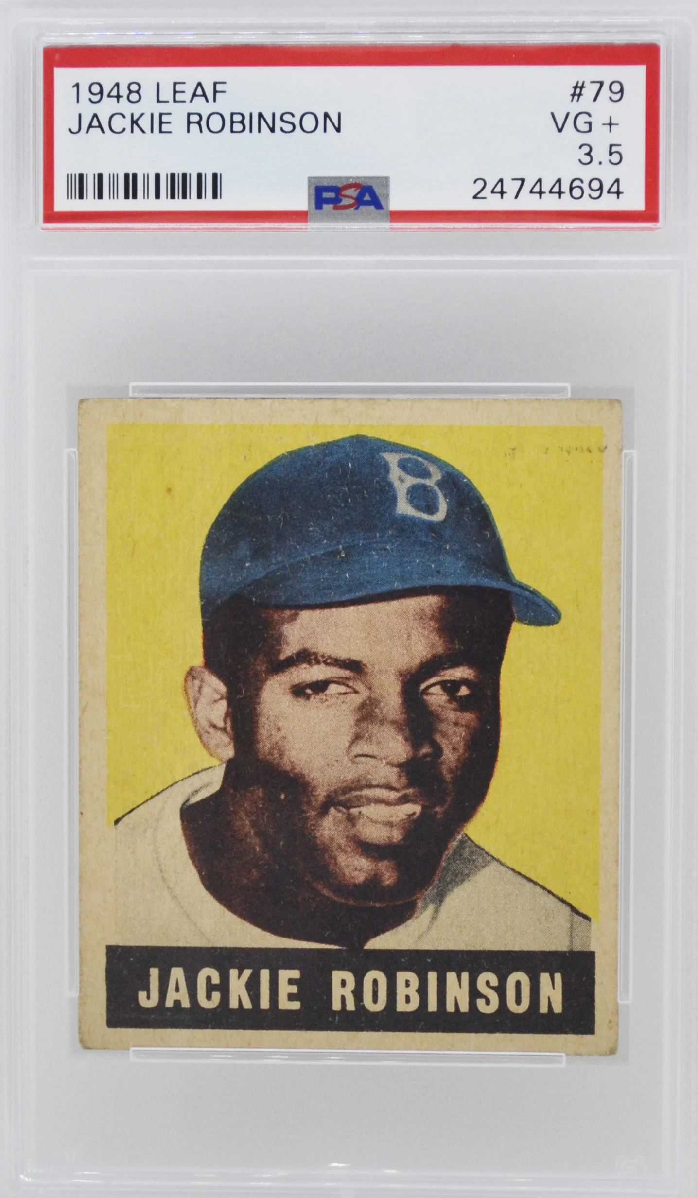 1948 Leaf Jackie Robinson Rookie PSA 3.5 VG+