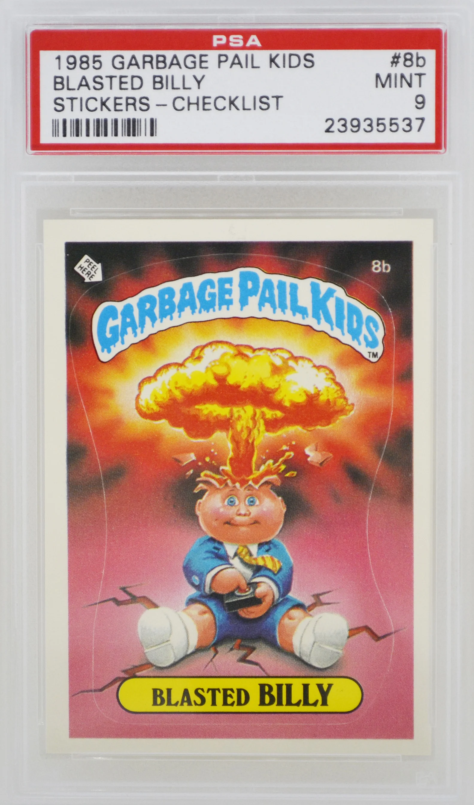 1985 Topps Garbage Pail Kids GPK Blasted Billy PSA 9