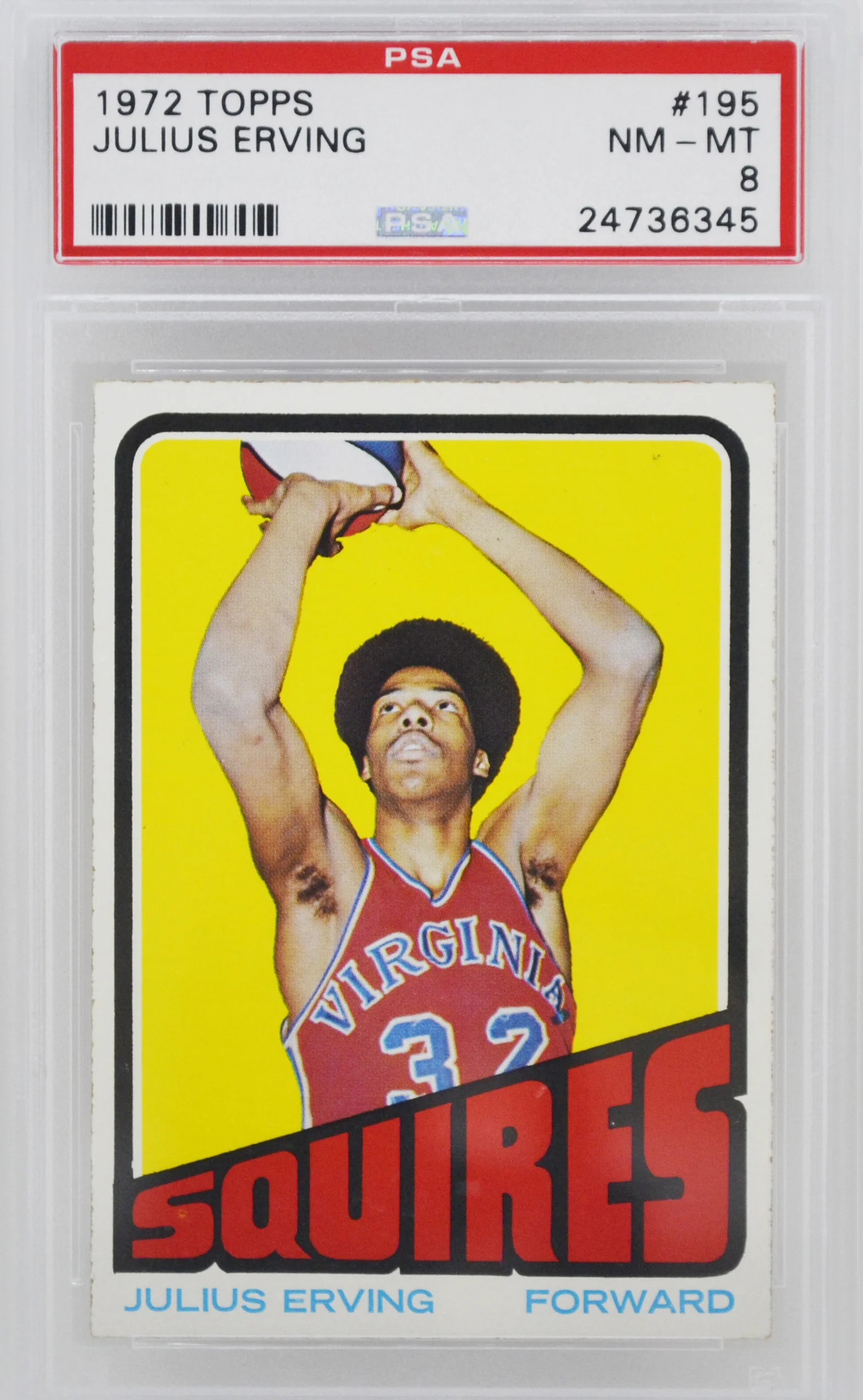 1972 Topps Julius Dr J Erving RC PSA 8
