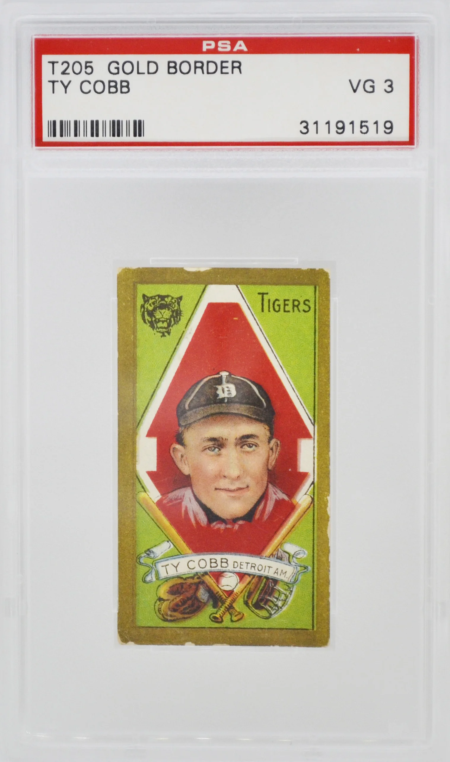 1911 T205 Gold Border Ty Cobb PSA 3