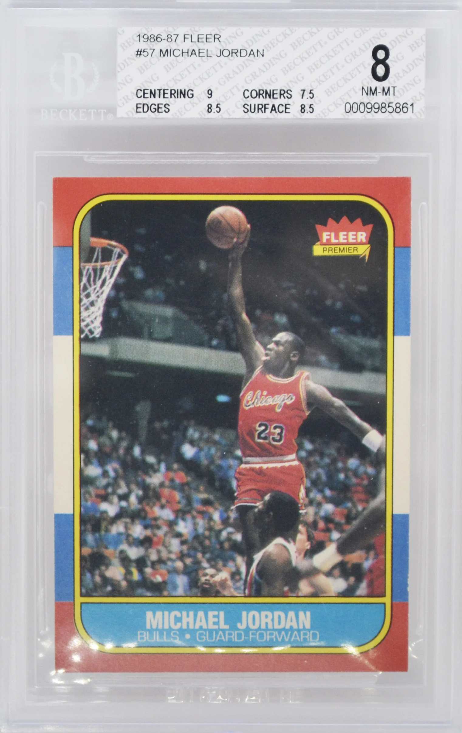 1986-87 Feer Michael Jordan #57 RC BGS 8