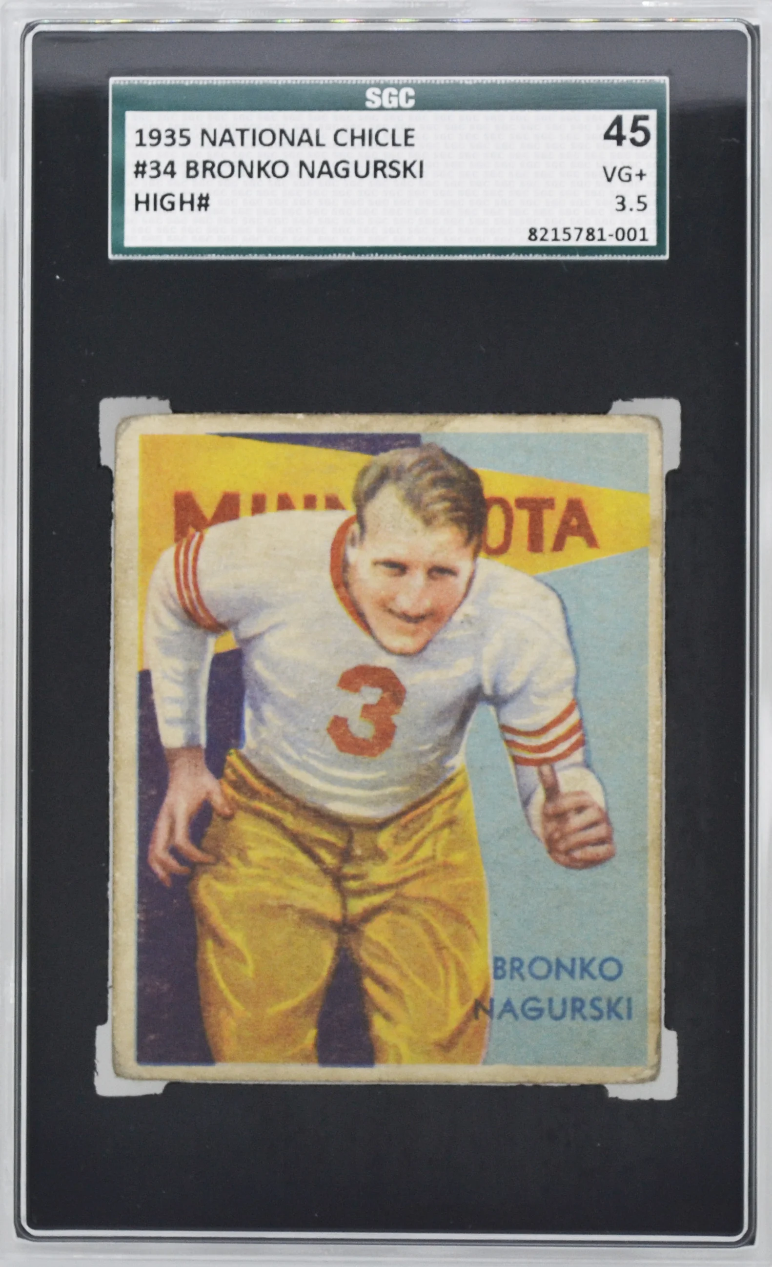 1935 National Chicle Bronko Nagurski SGC 45