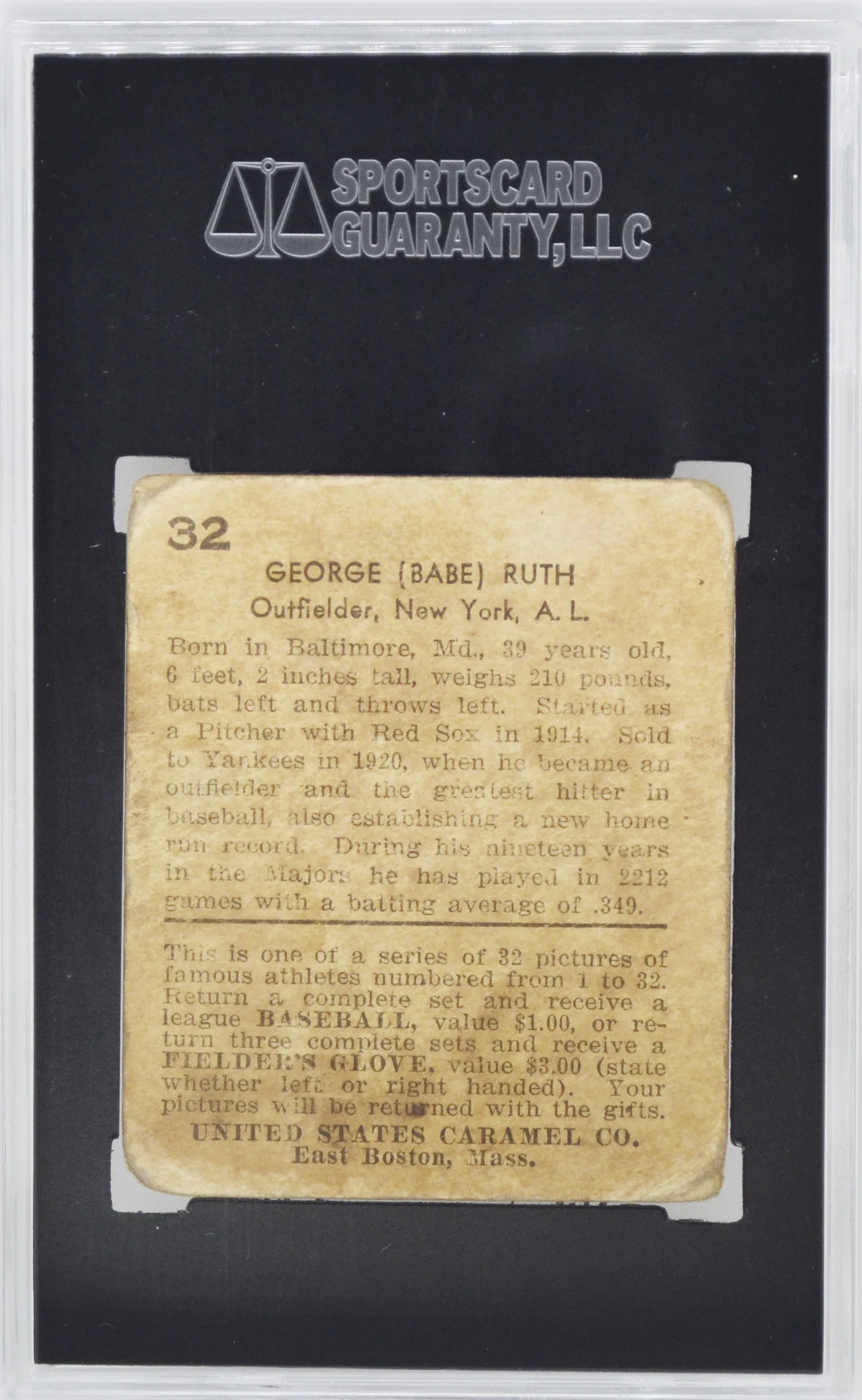 1932 US Caramel Babe Ruth