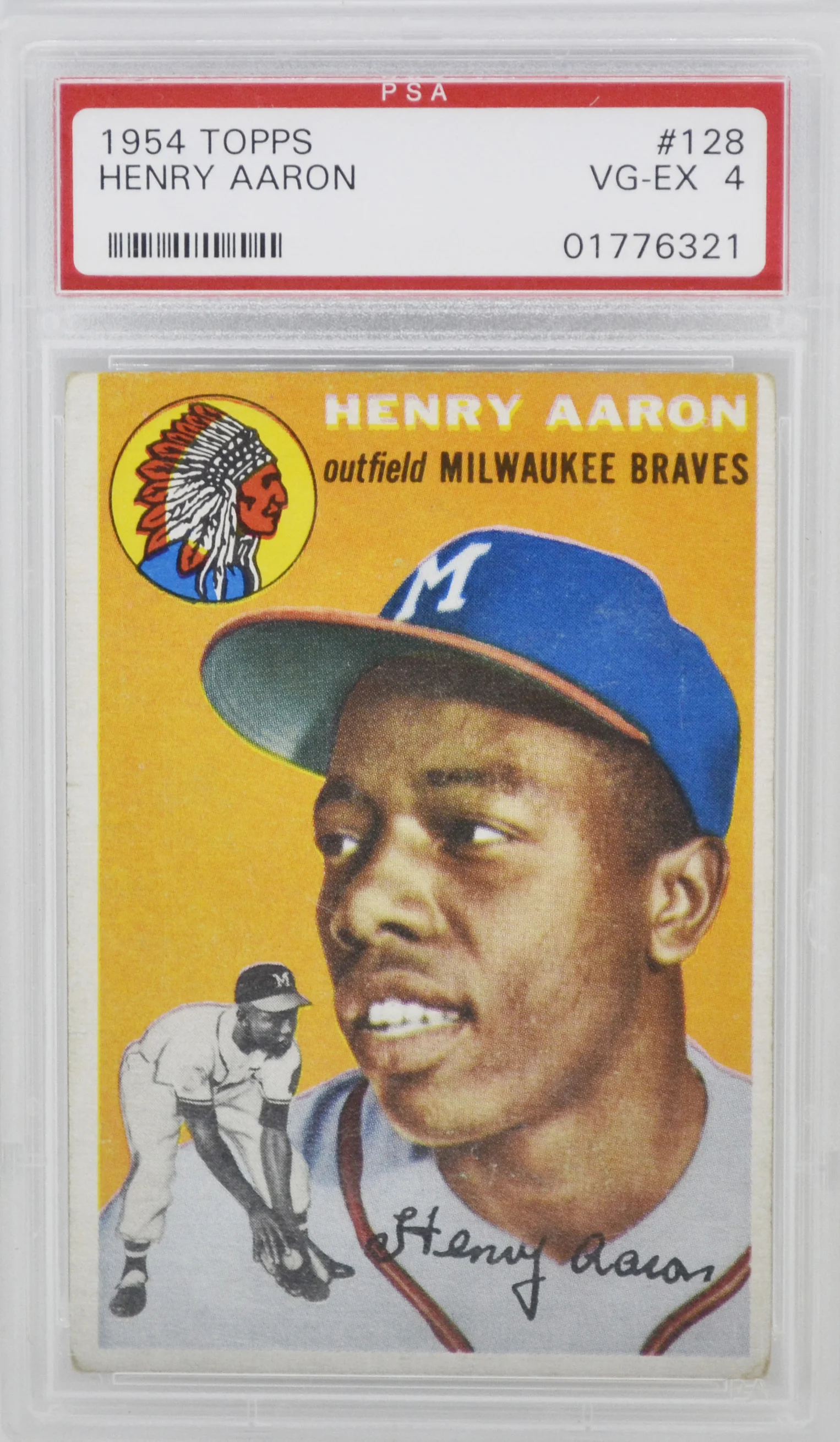 1954 Topps Hank Aaron RC PSA 4 VG-EX