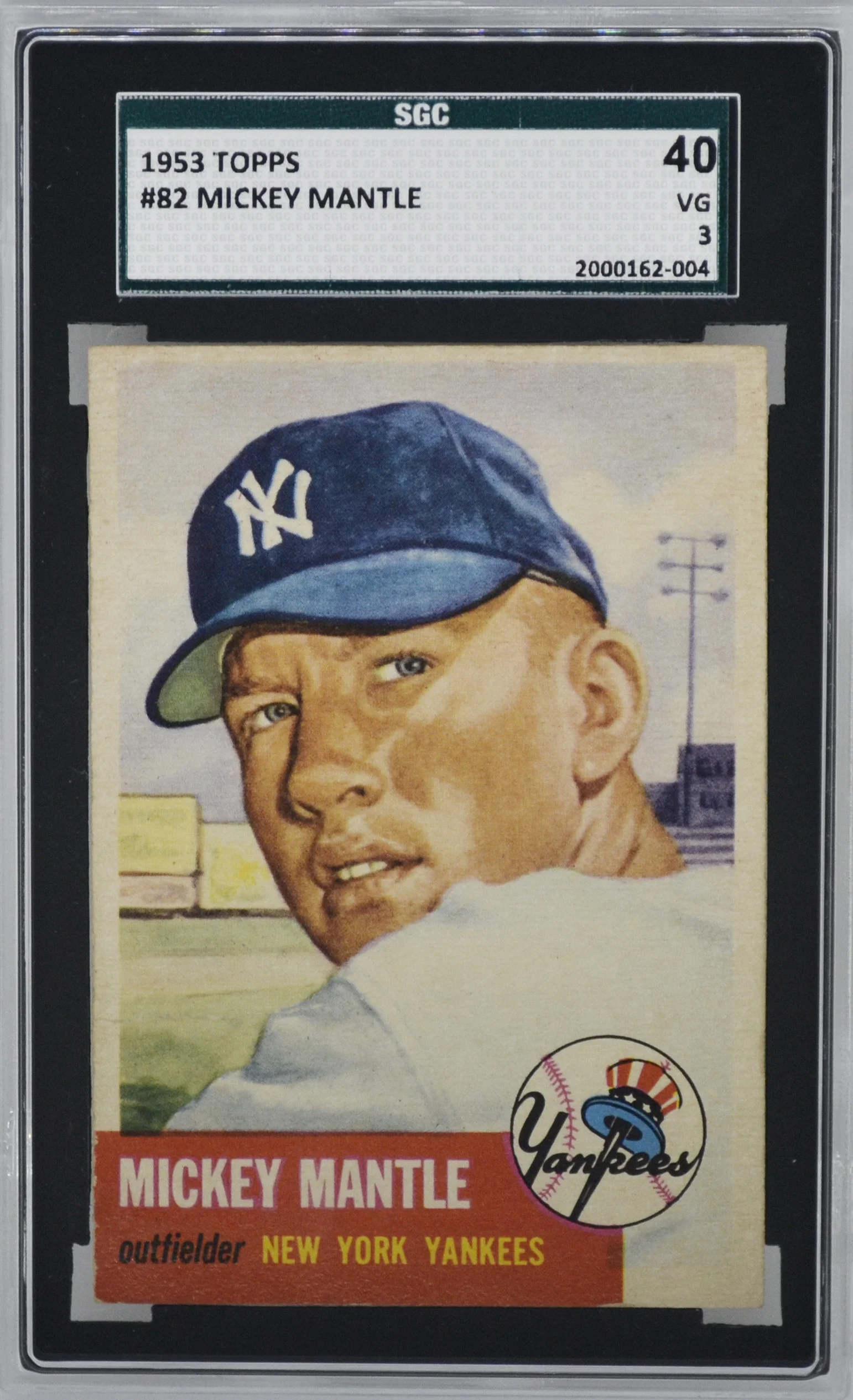 1953 Topps Mickey Mantle SGC 40 VG 3 2nd Year Card