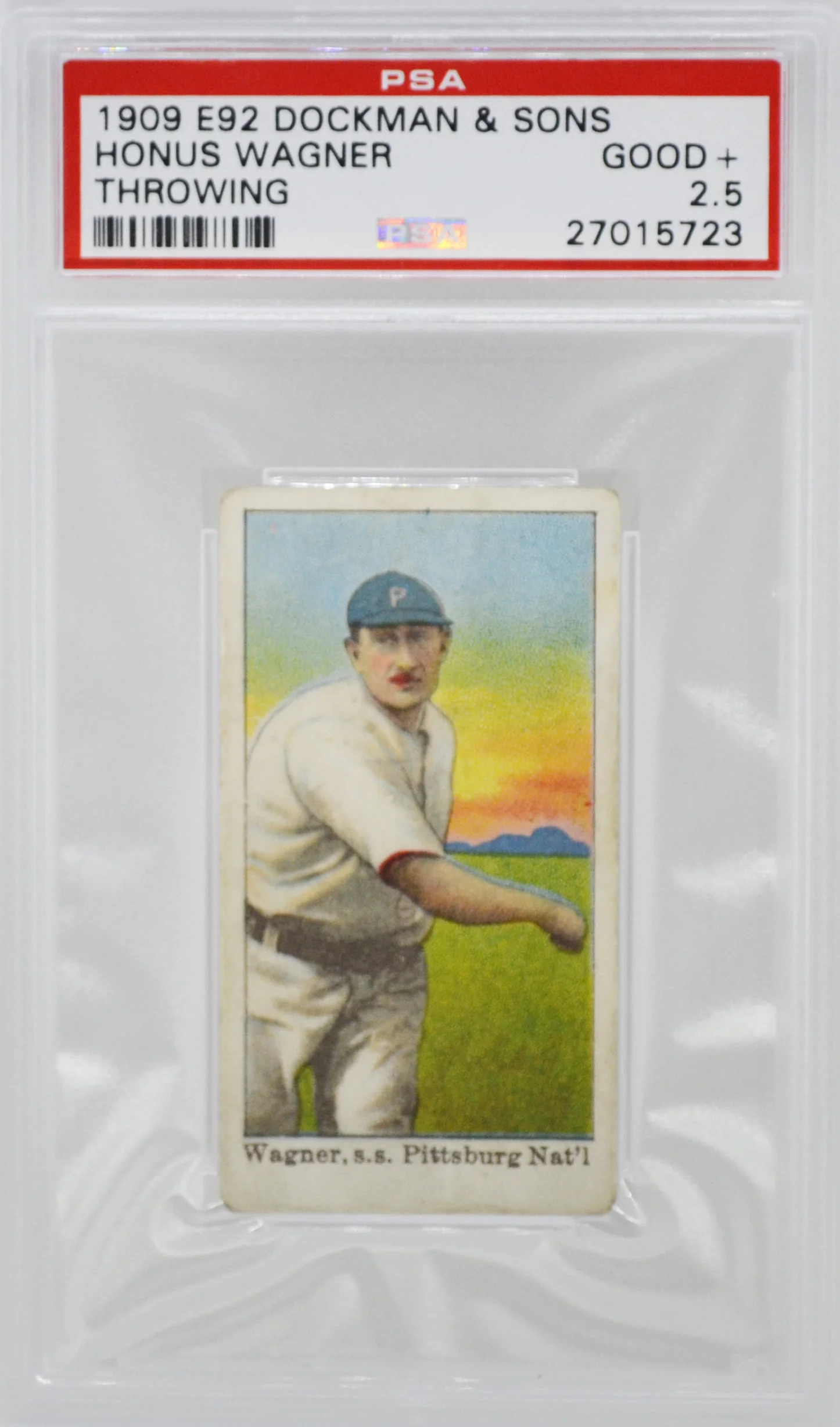 1909 E92 Dockman &amp; Sons Honus Wagner PSA 2.5 Good+