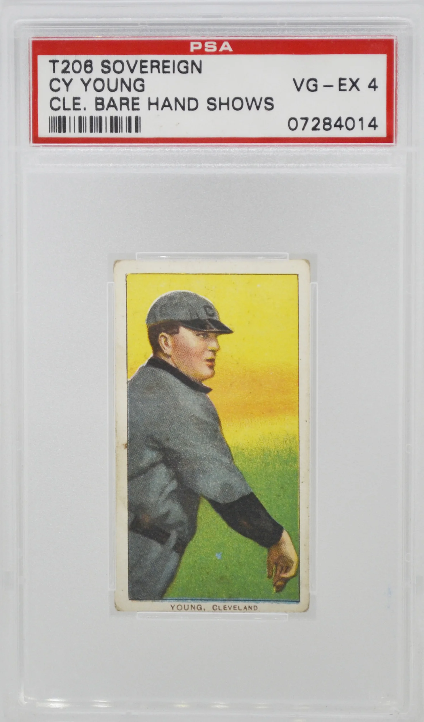 T206 Sovereign Cy Young Hand Shows PSA 4 VG-EX