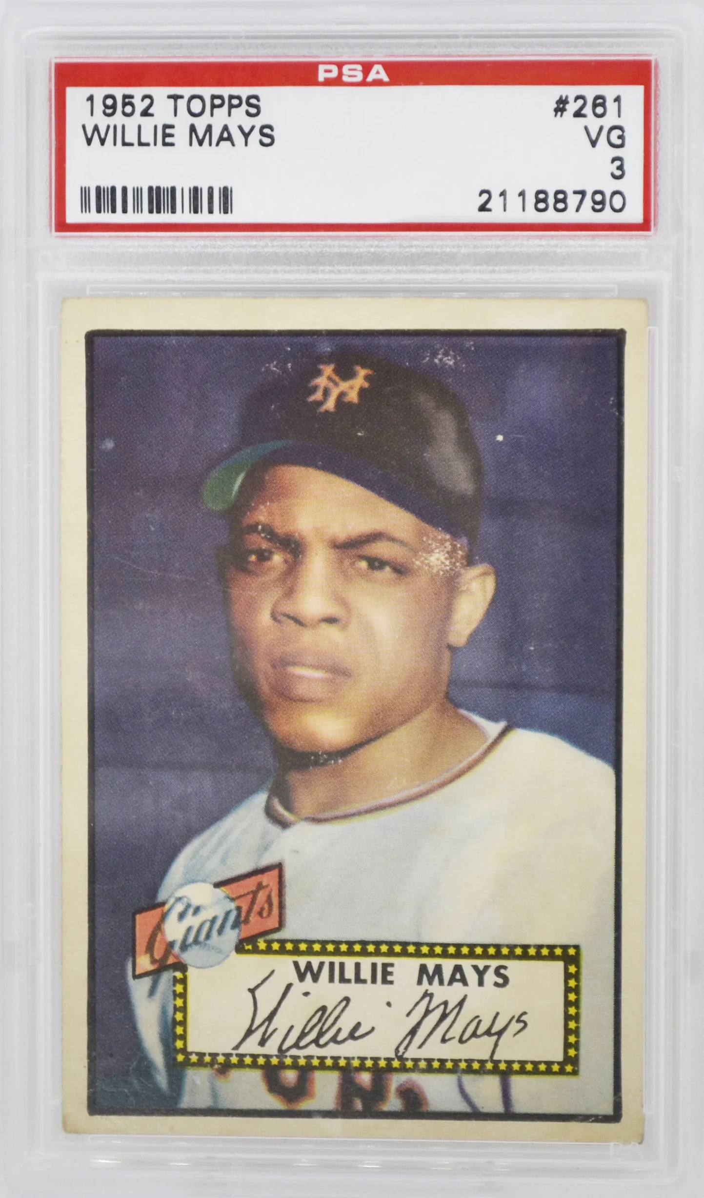1952 Topps Willie Mays RC PSA 3 VG