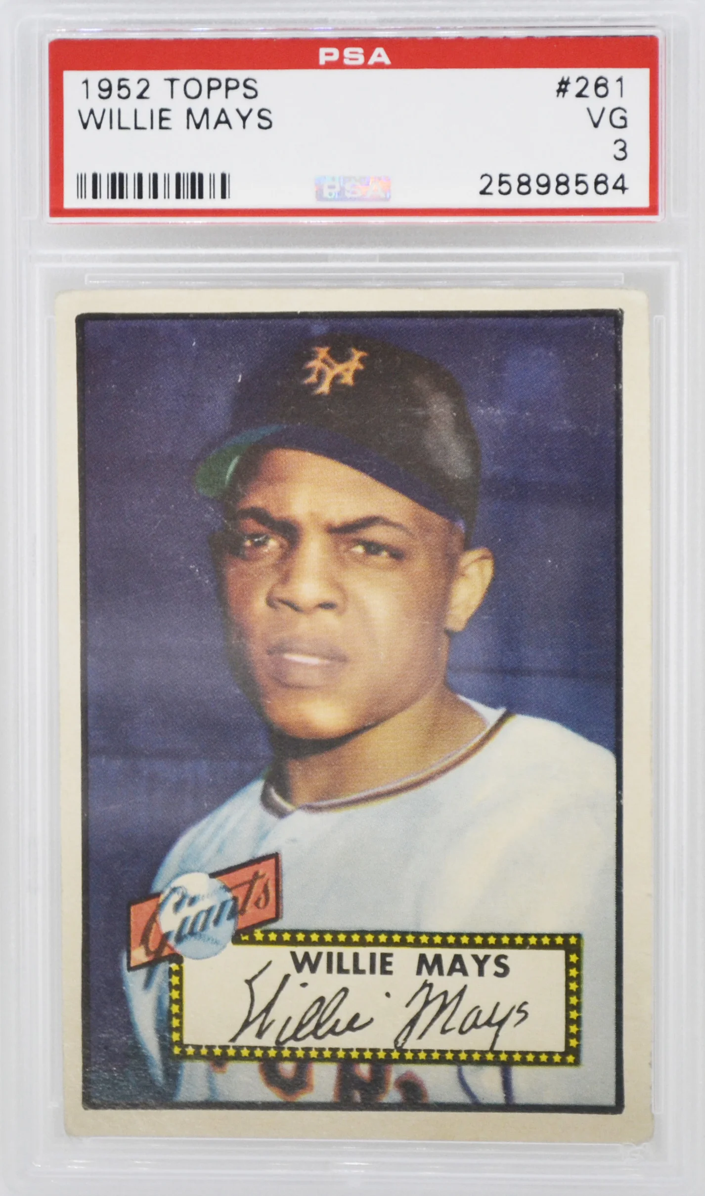 1952 Topps Willie Mays RC PSA 3 VG