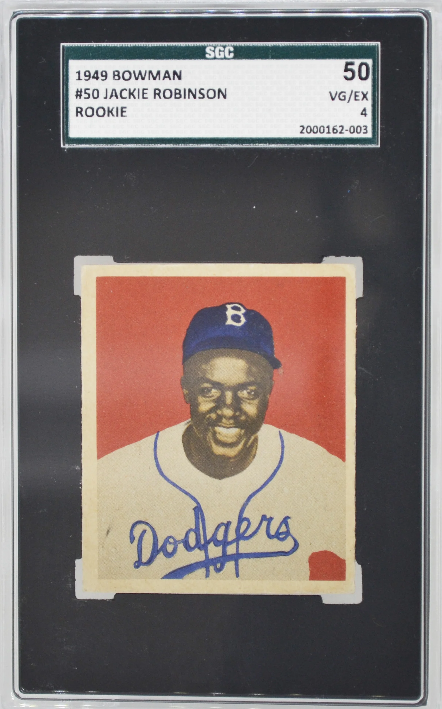 1949 Bowman Jackie Robinson RC SGC Front.jpg
