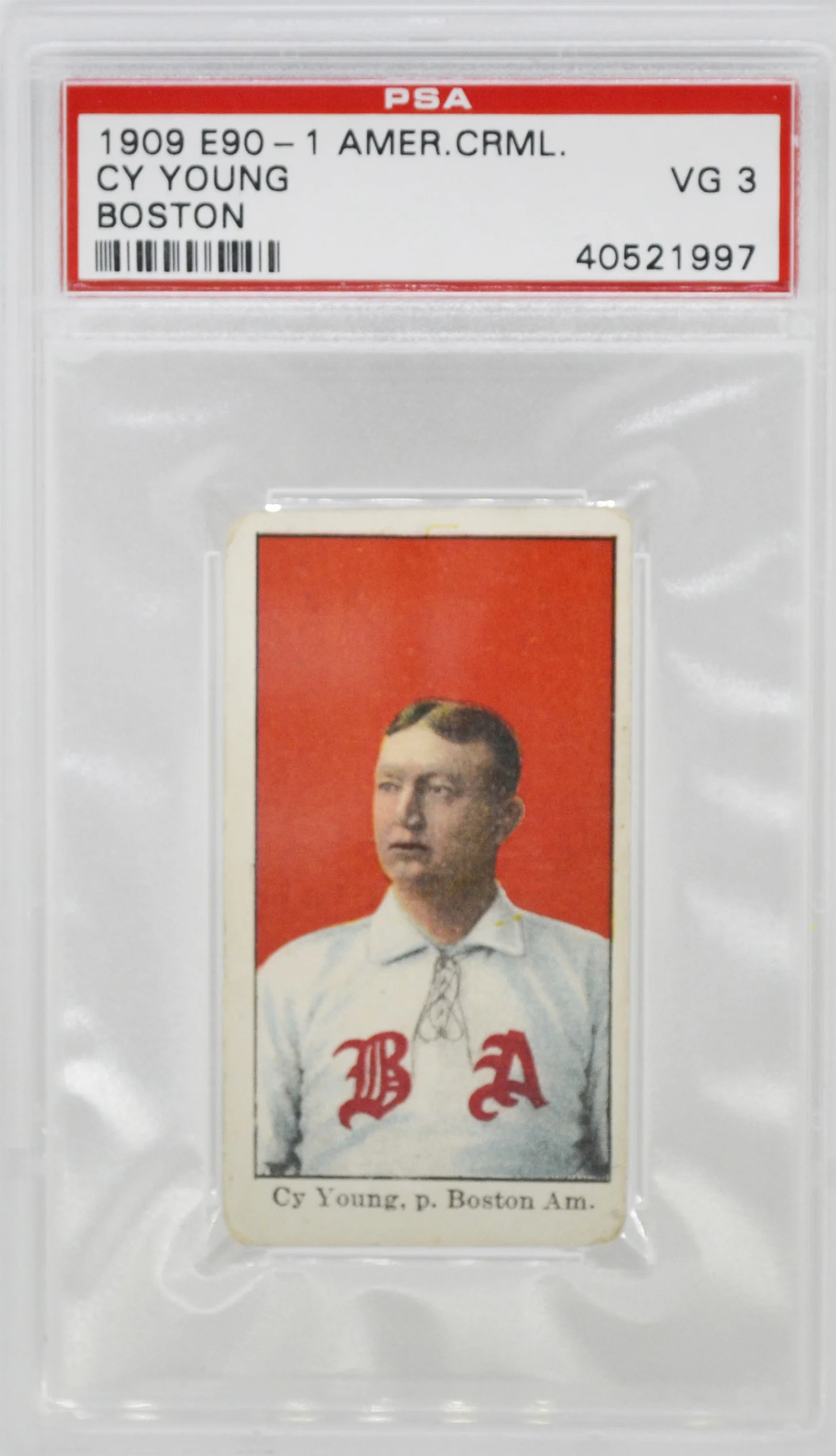 1909-11 American Caramel Cy Young Boston PSA 3