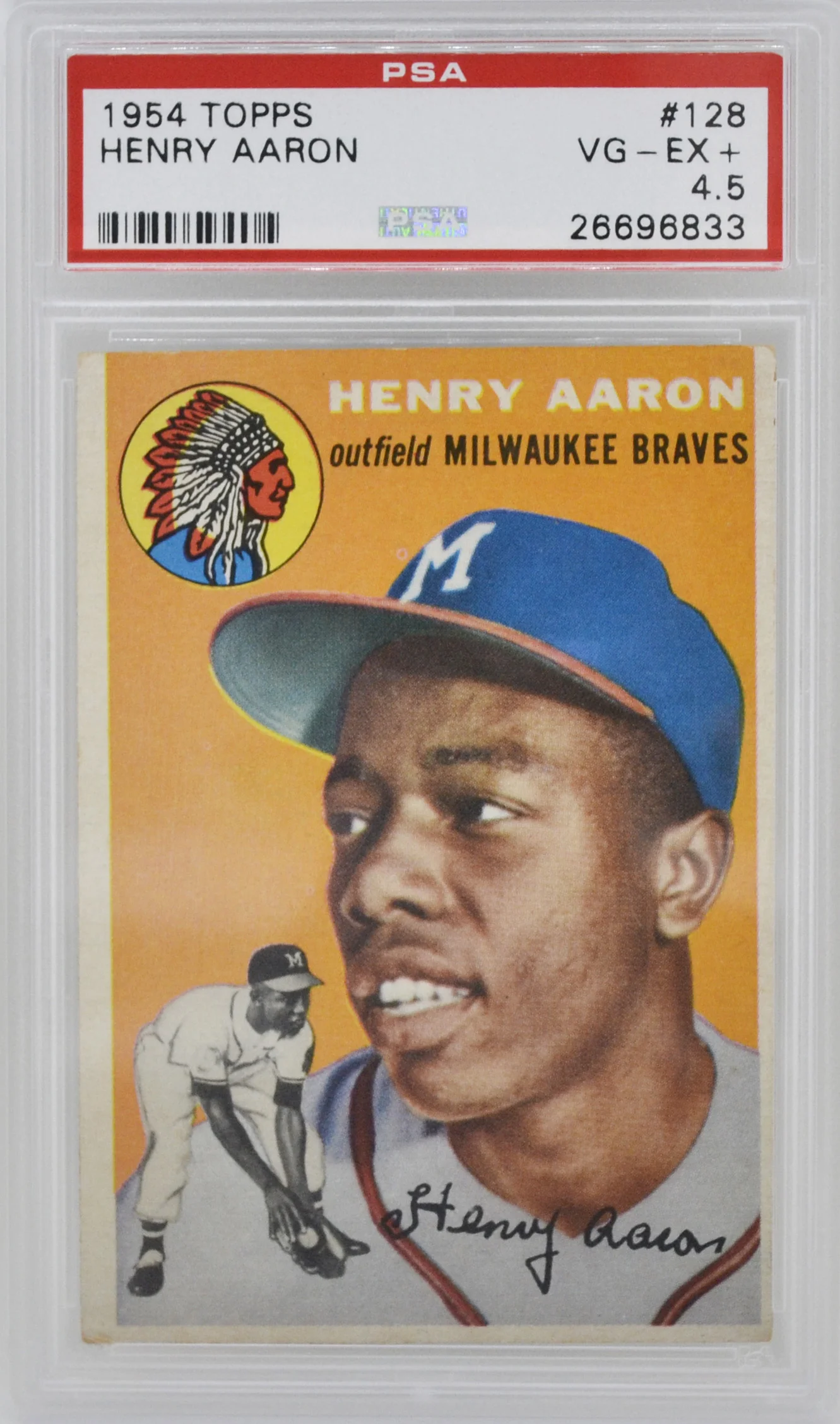 1954 Topps Hank Aaron Rookie Card RC PSA 4.5