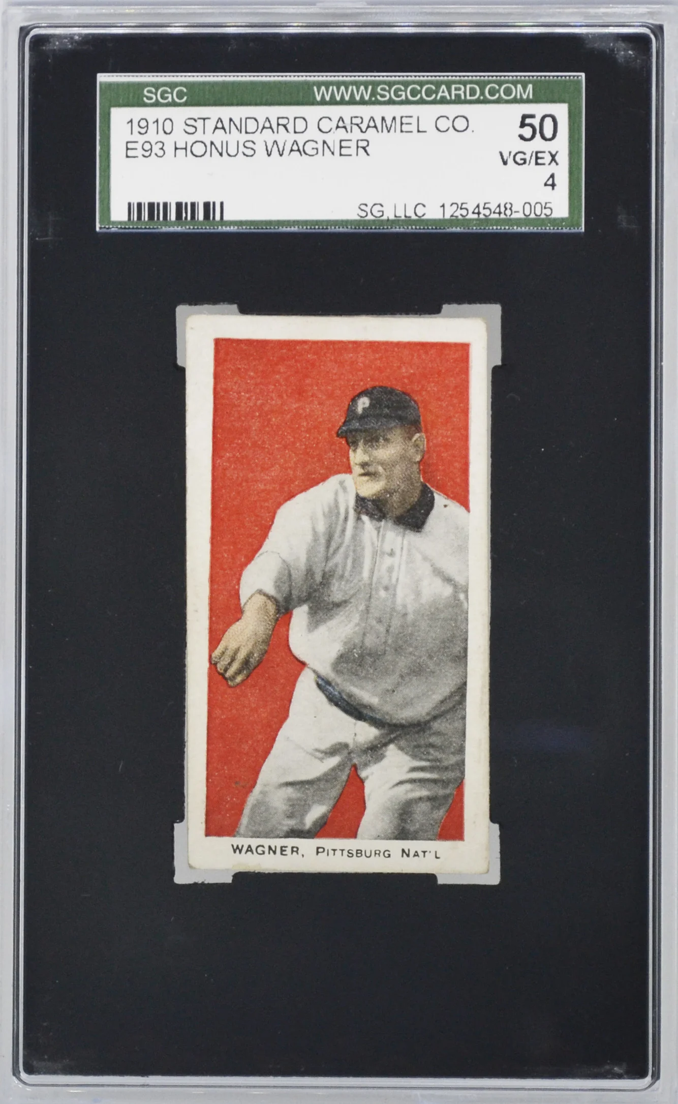 1910 Standard Caramel Honus Wagner E93 SGC 50 VG-EX 4
