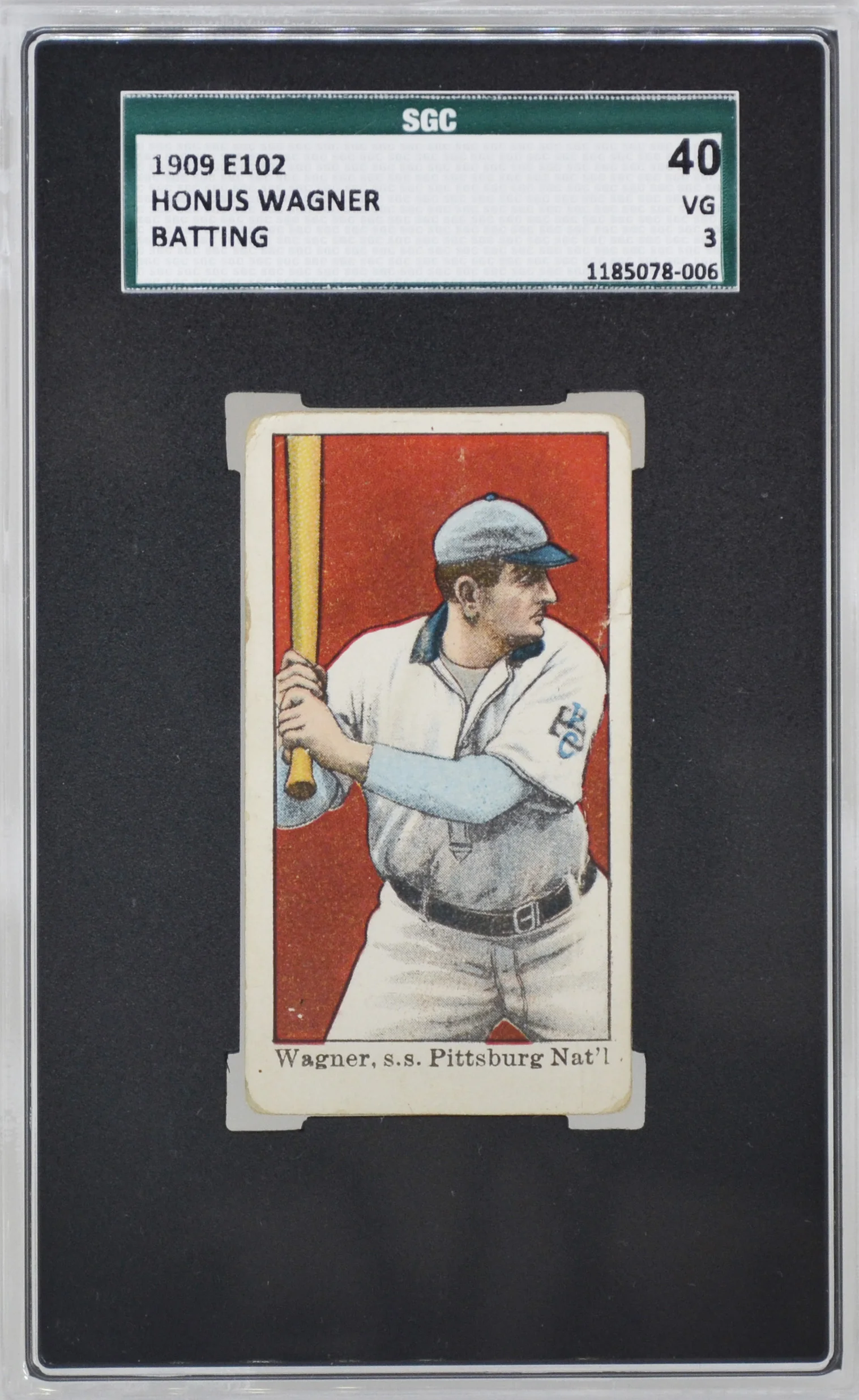 1909 E102 Anonymous Set of 25 Honus Wagner SGC 40 VG 3