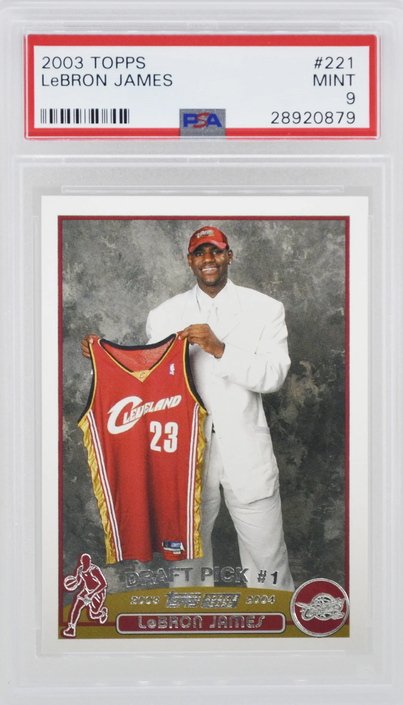 2003 Topps LeBron James PSA 9 Mint
