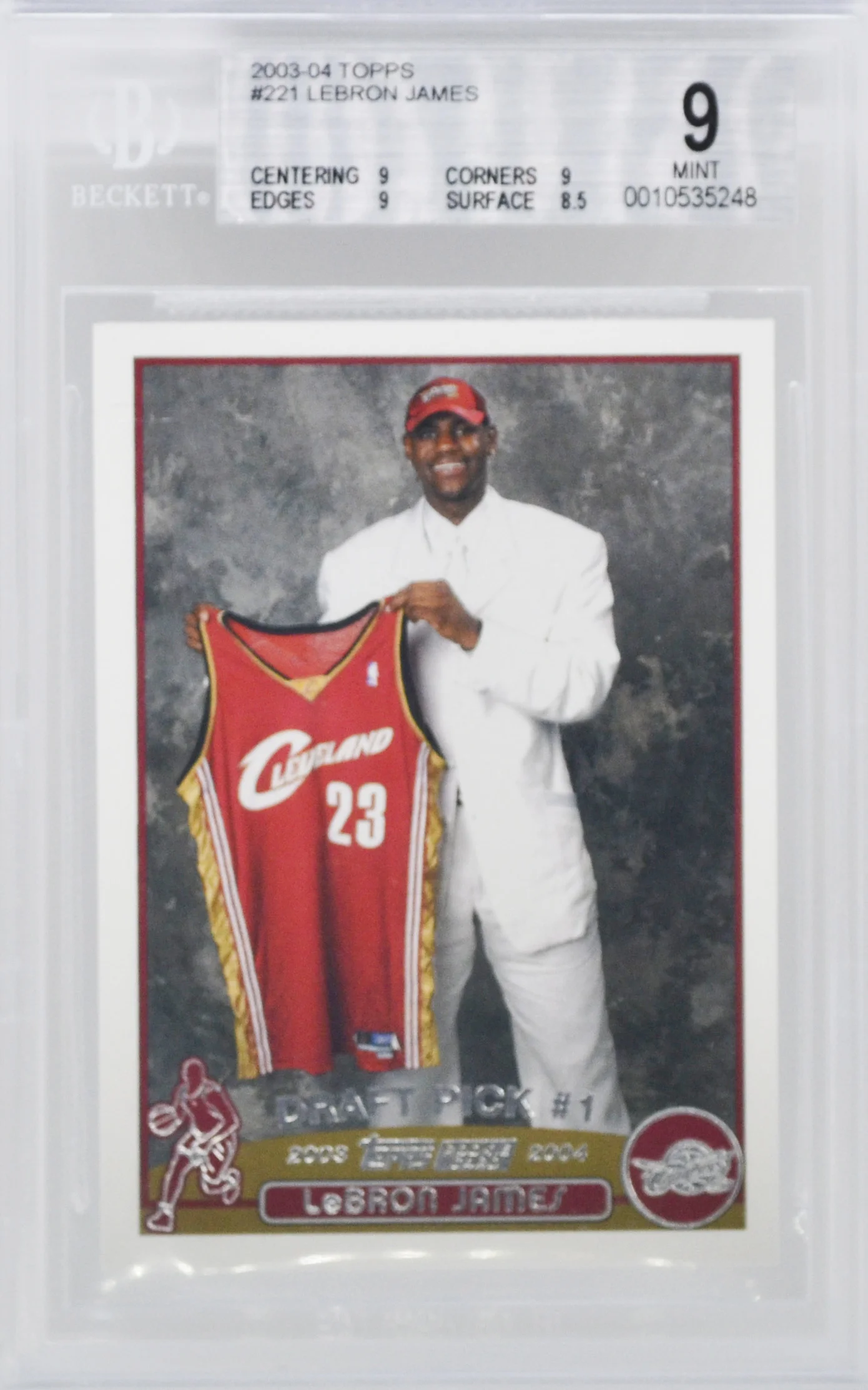 2003 Topps LeBron James BGS 9 Mint