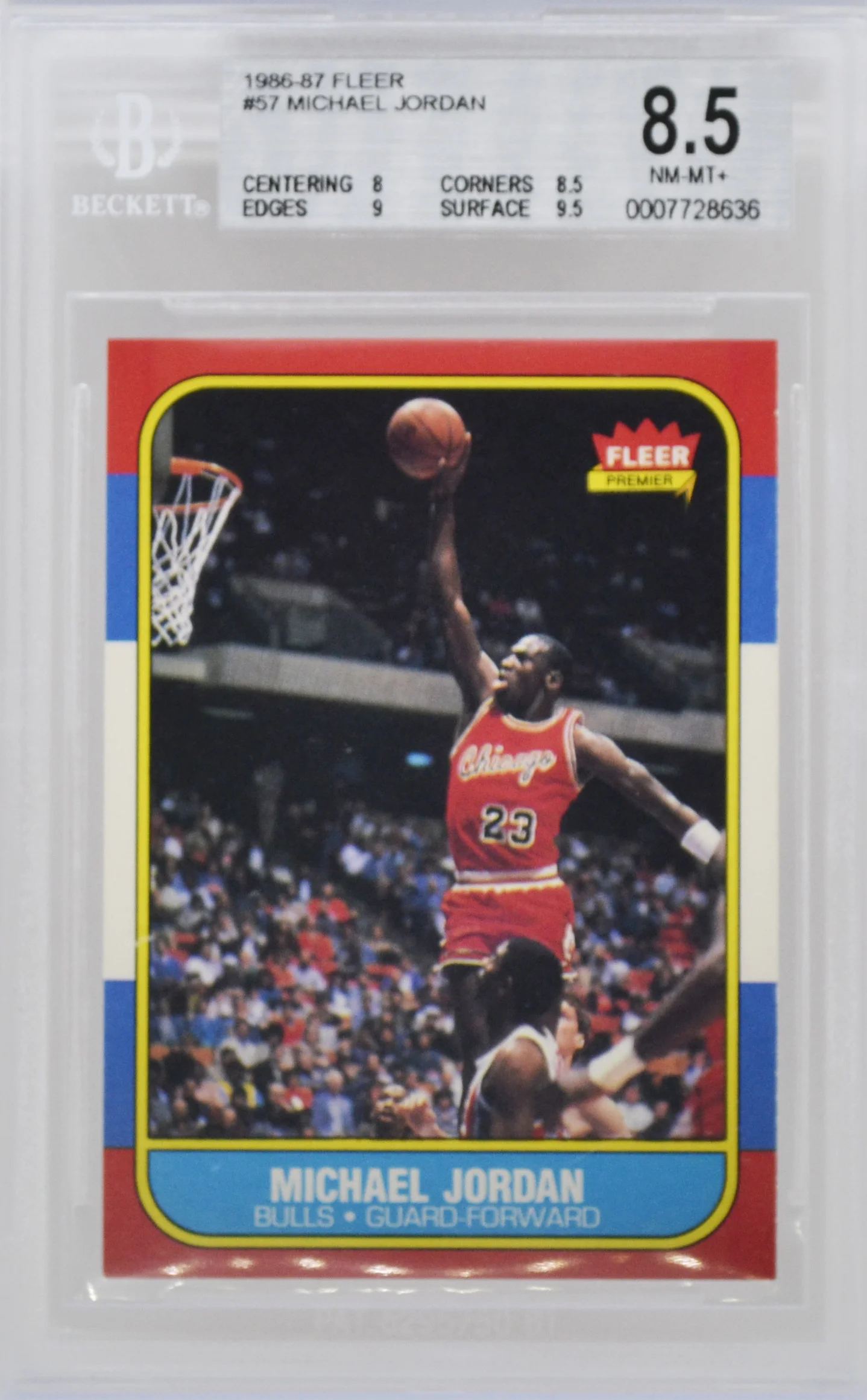 1986-87 Fleer Michael Jordan #57 RC BGS 8.5