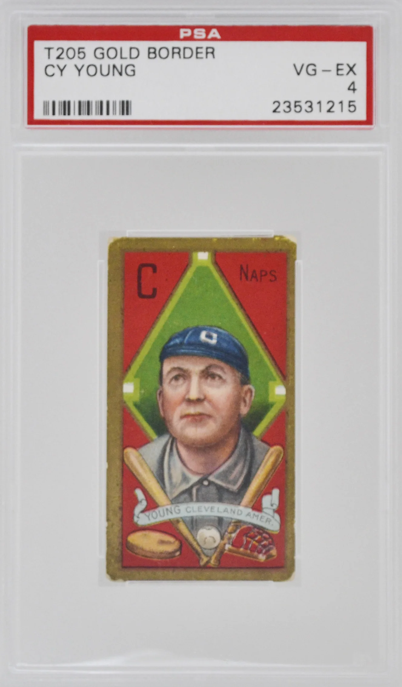 1911 T205 Cy Young Honest PSA 4