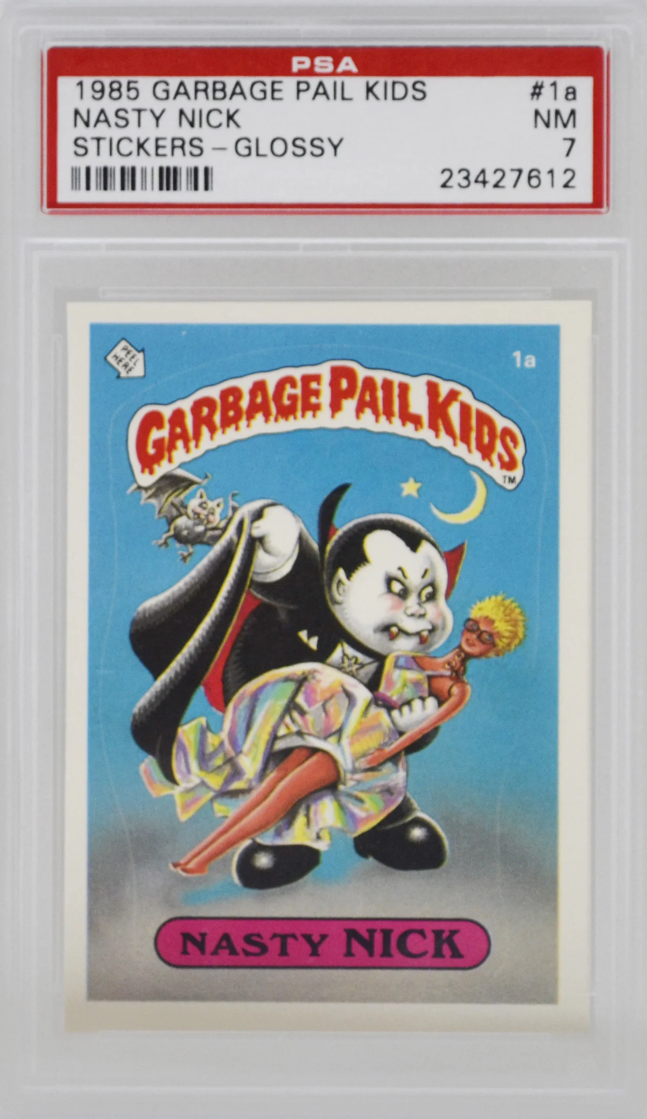 1985 Topps Garbage Pail Kids Nasty Nick PSA 7