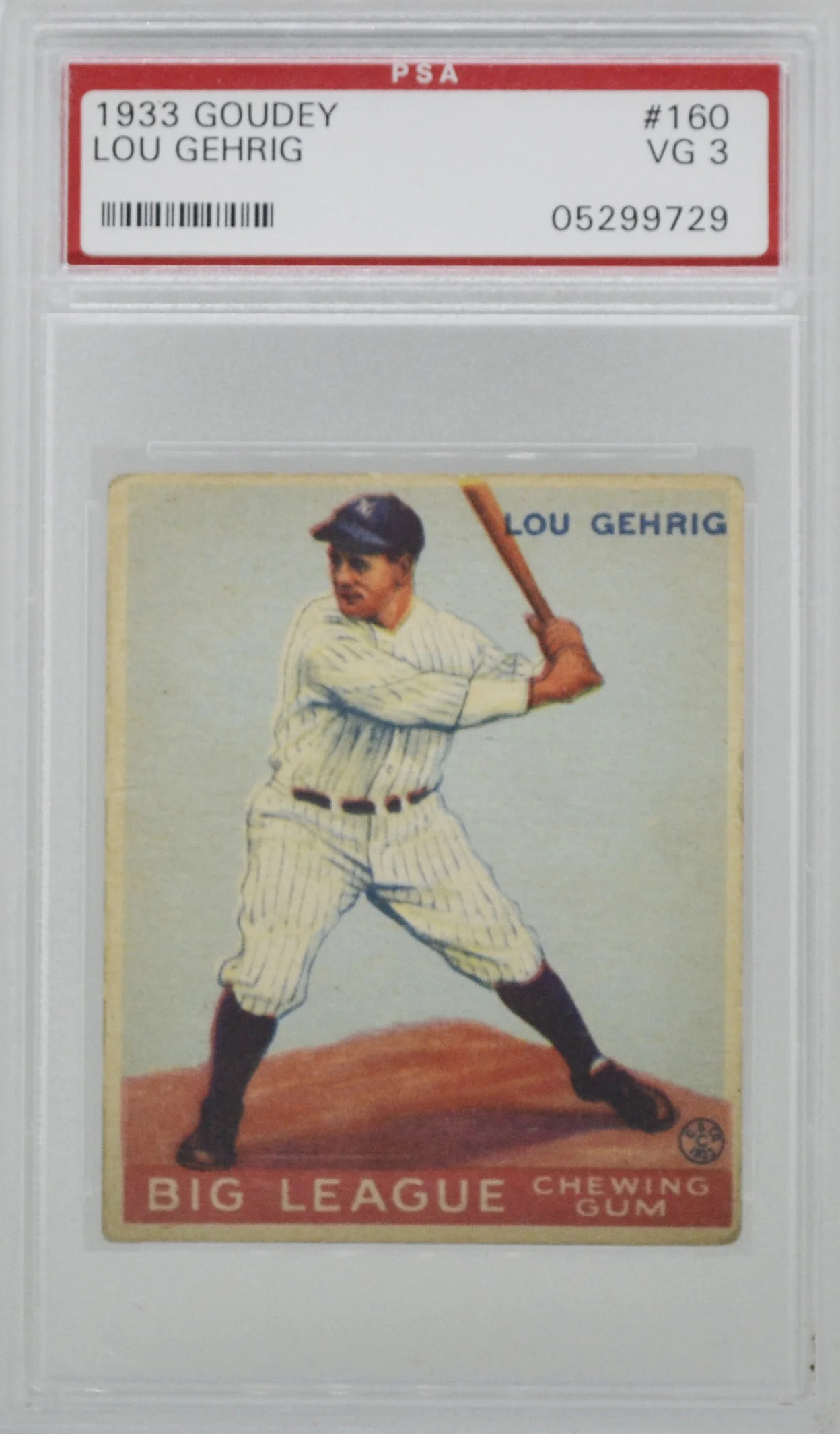1933 Goudey Lou Gehrig #160 PSA 3