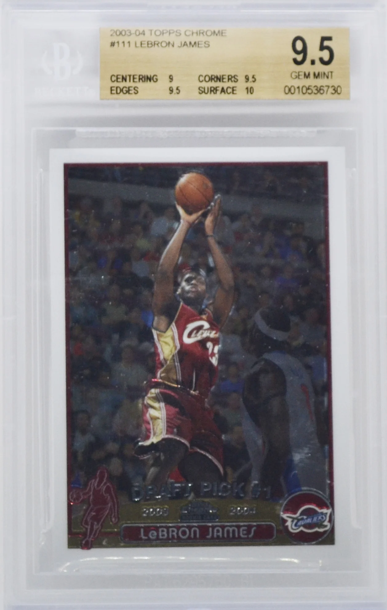 2003-04 Topps Chrome LeBron James RC BGS 9.5