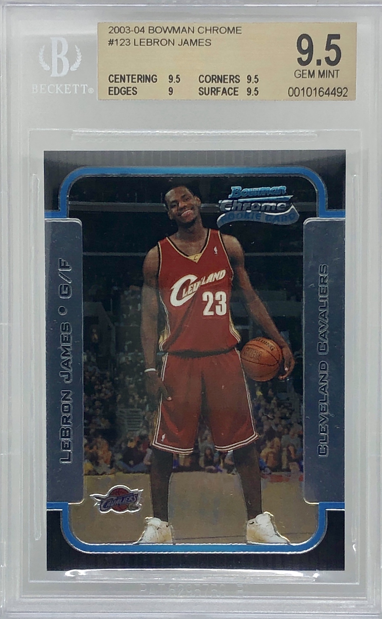 2003 Bowman Chrome LeBron James RC BGS 9.5 GEM Mint