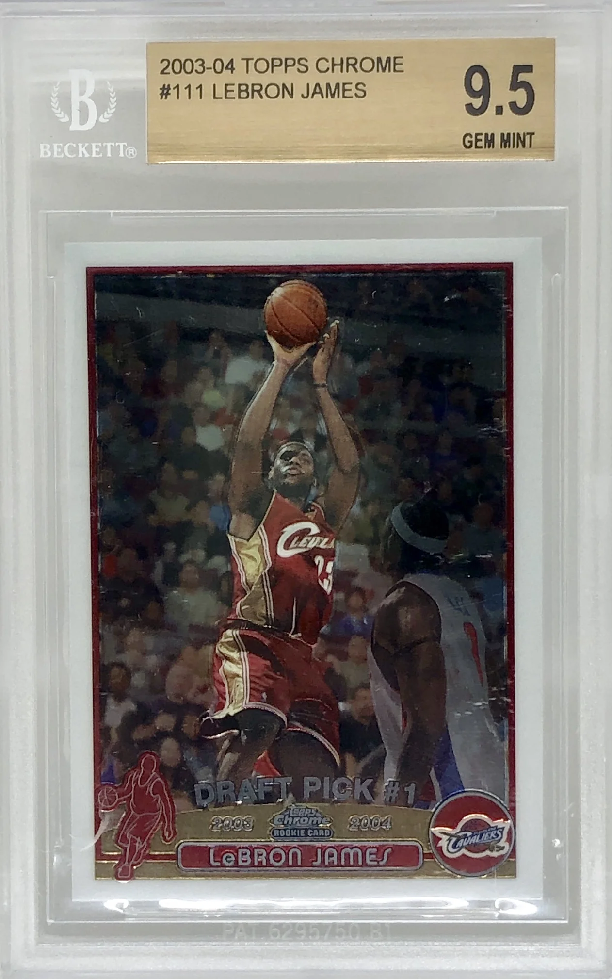 2003-04 Topps Chrome LeBron James Rookie RC RC BGS 9.5 Gem