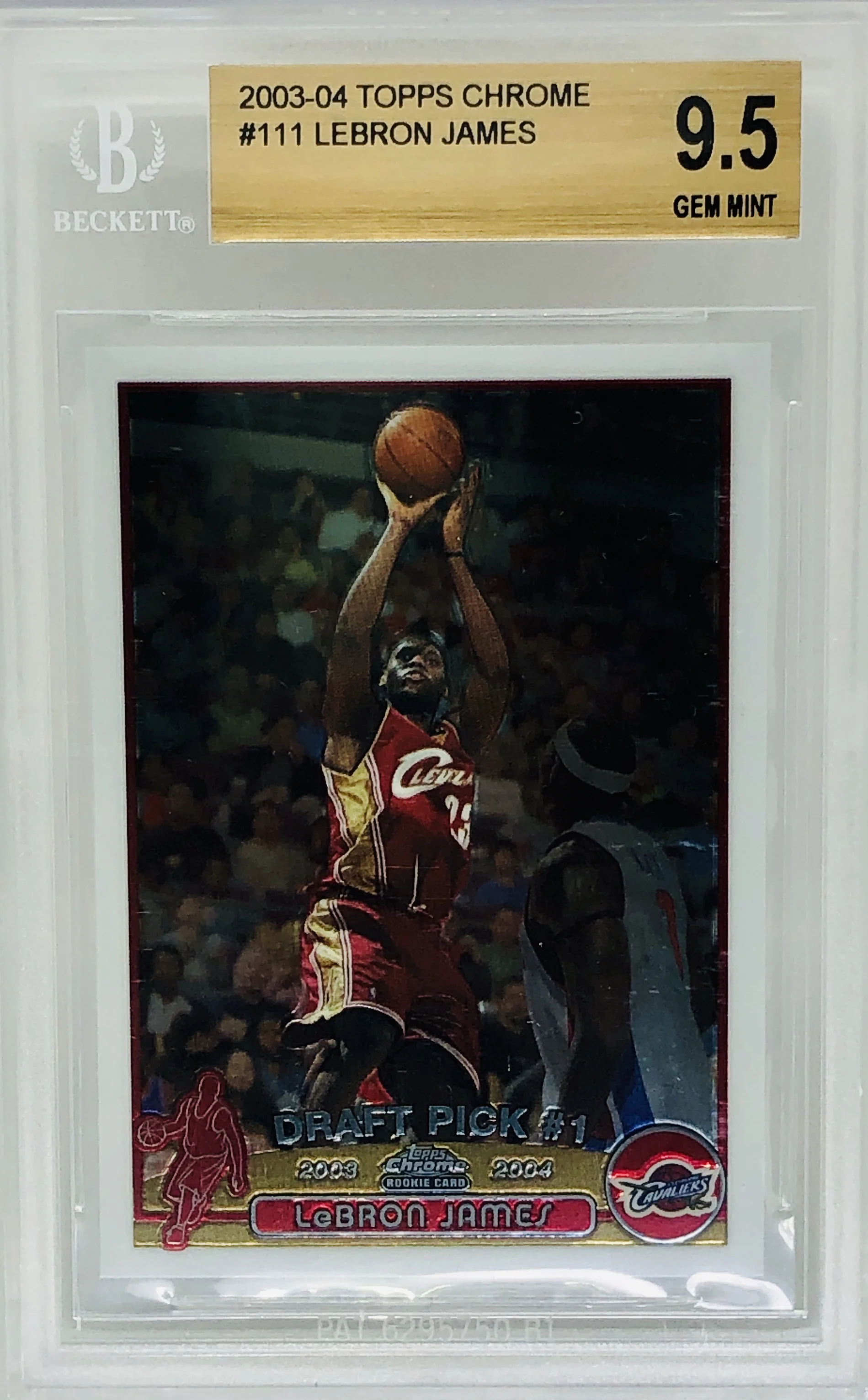 2003-04 Topps Chrome LeBron James Rookie RC RC BGS 9.5 Gem