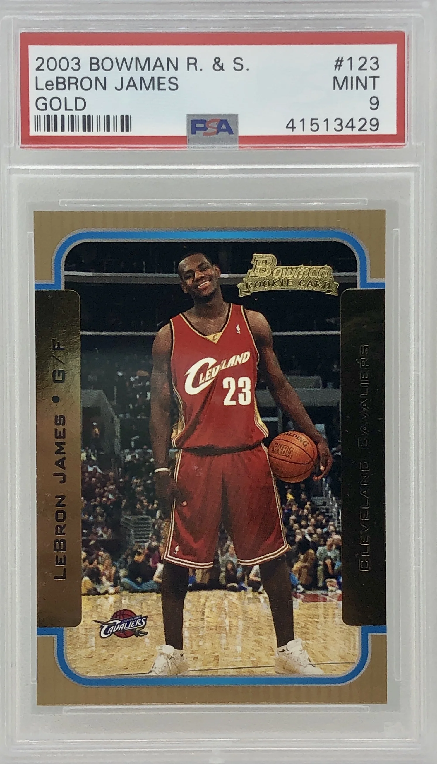 2003 Bowman LeBron James GOLD RC PSA 9