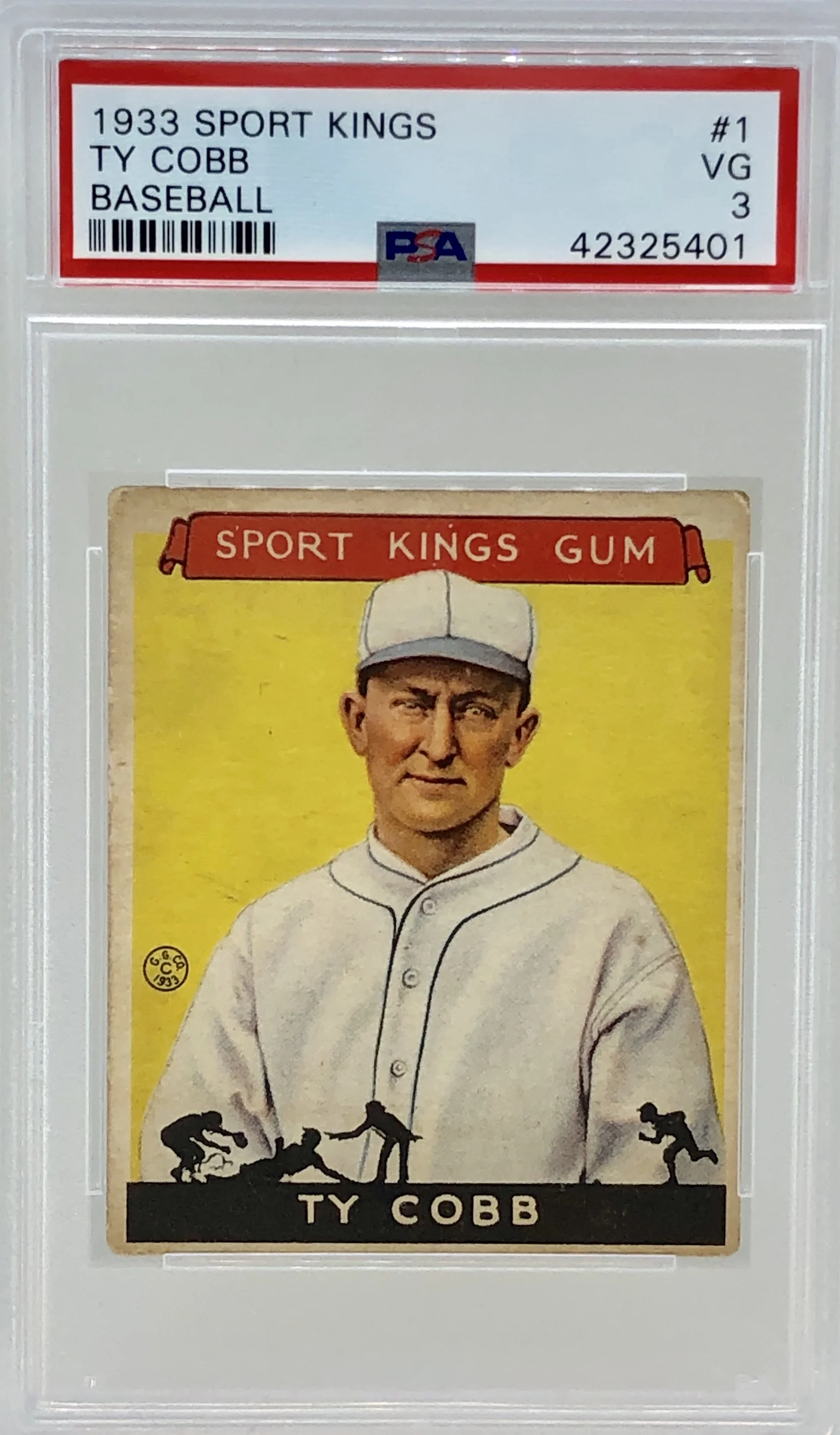 1933 Goudey Sport Kings Gum Ty Cobb PSA 3