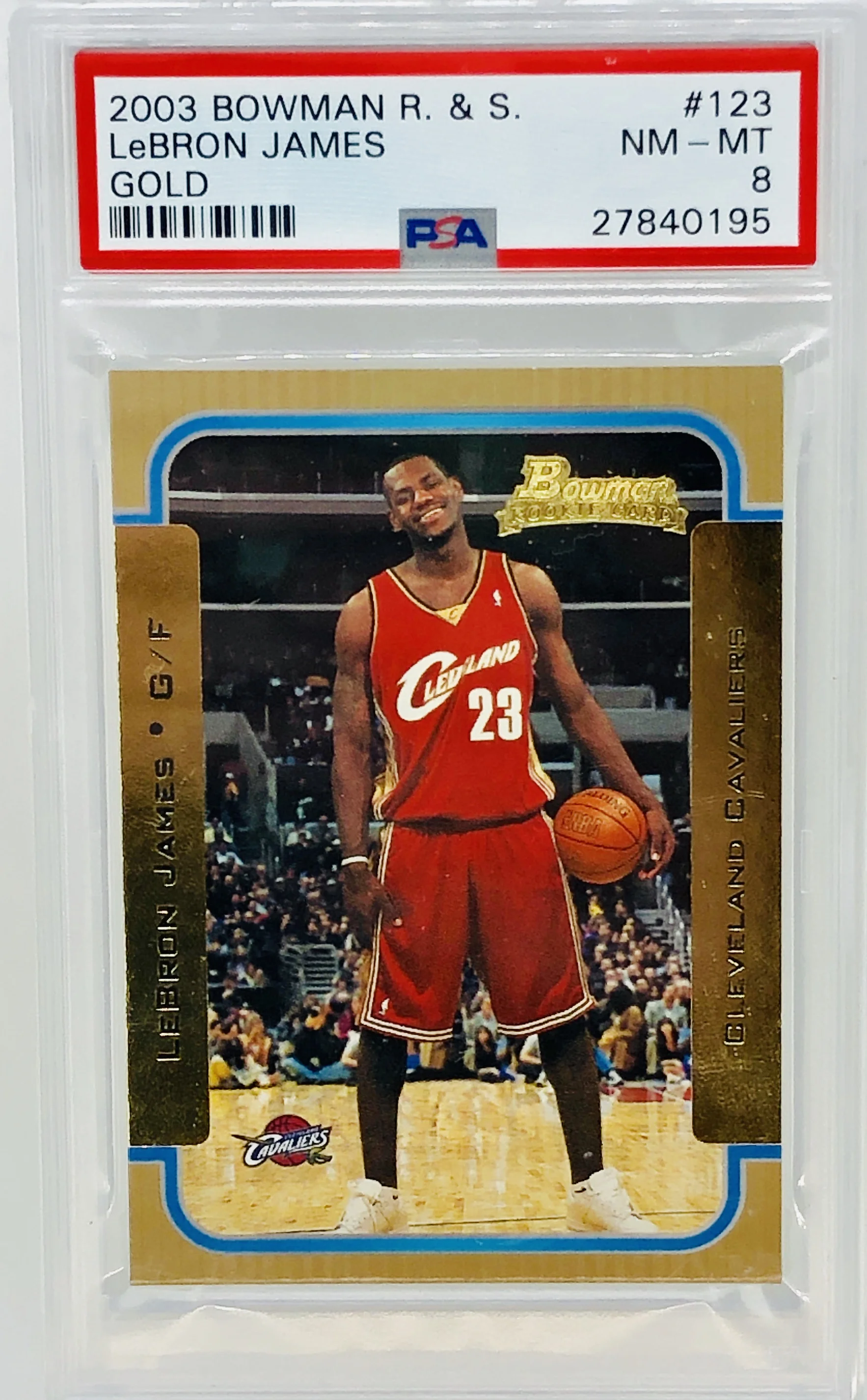 2003 Bowman LeBron James GOLD RC PSA 8