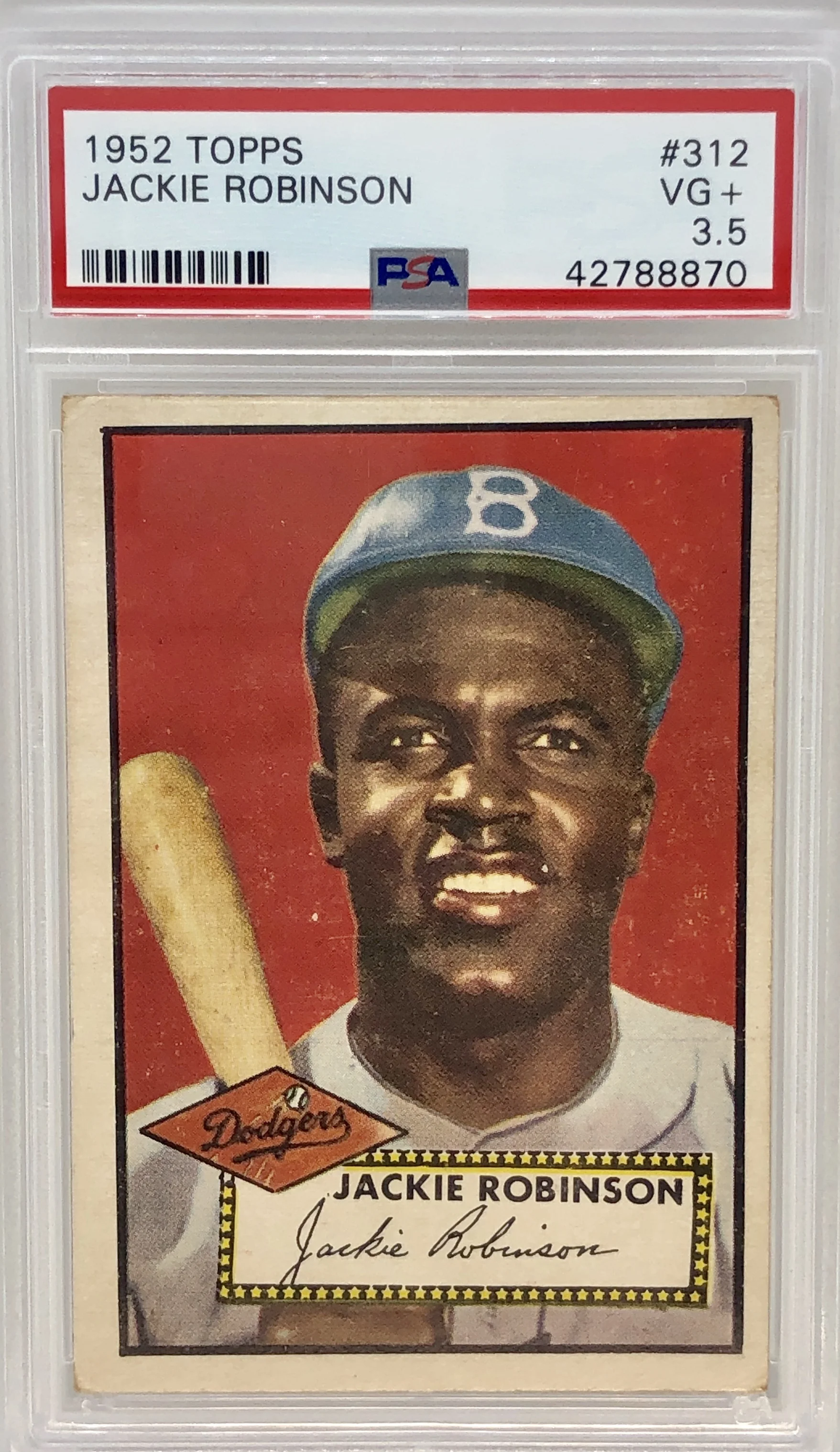 1952 Topps Jackie Robinson Rookie PSA 3.5