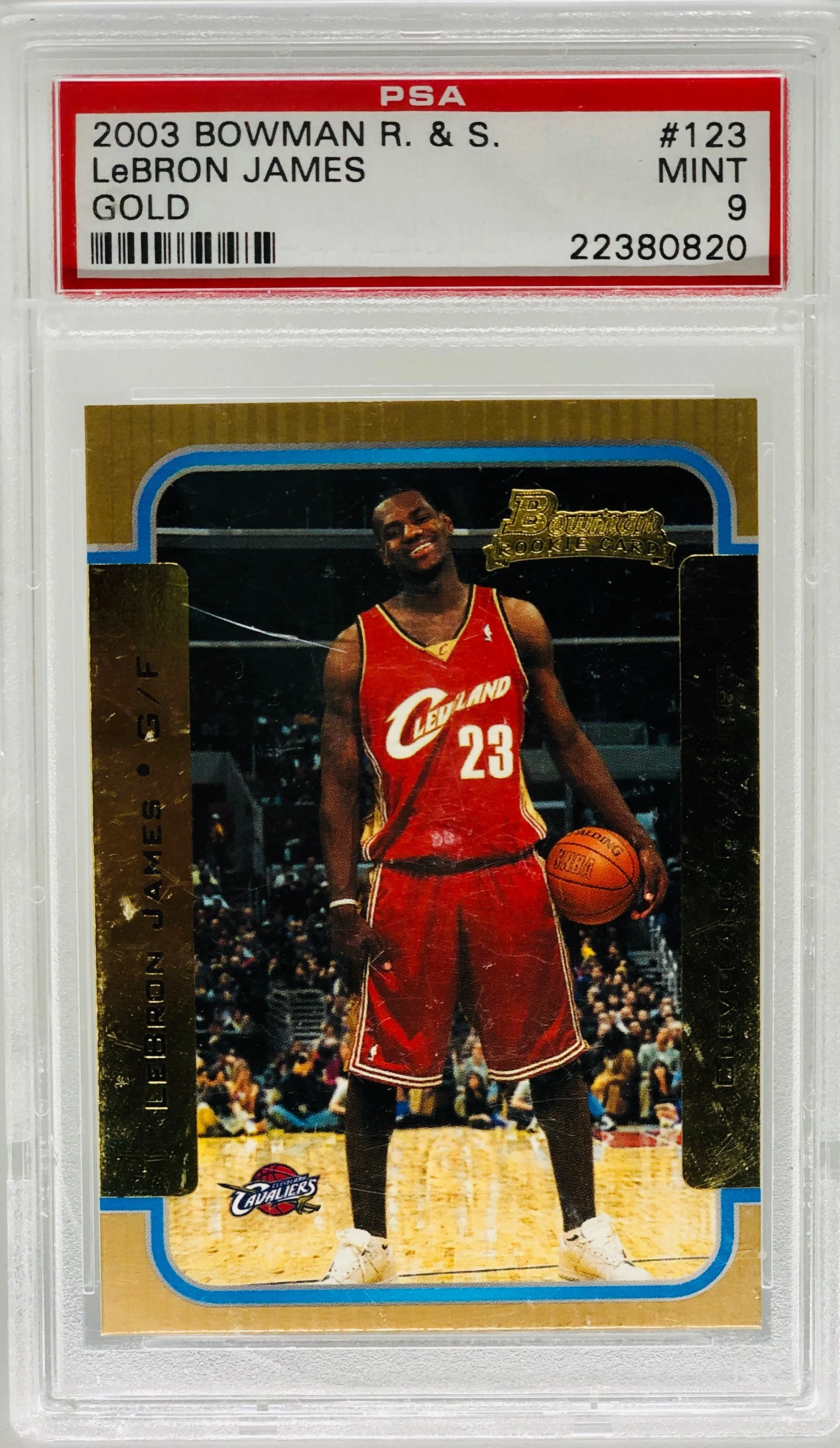 2003 Bowman LeBron James GOLD RC PSA 9