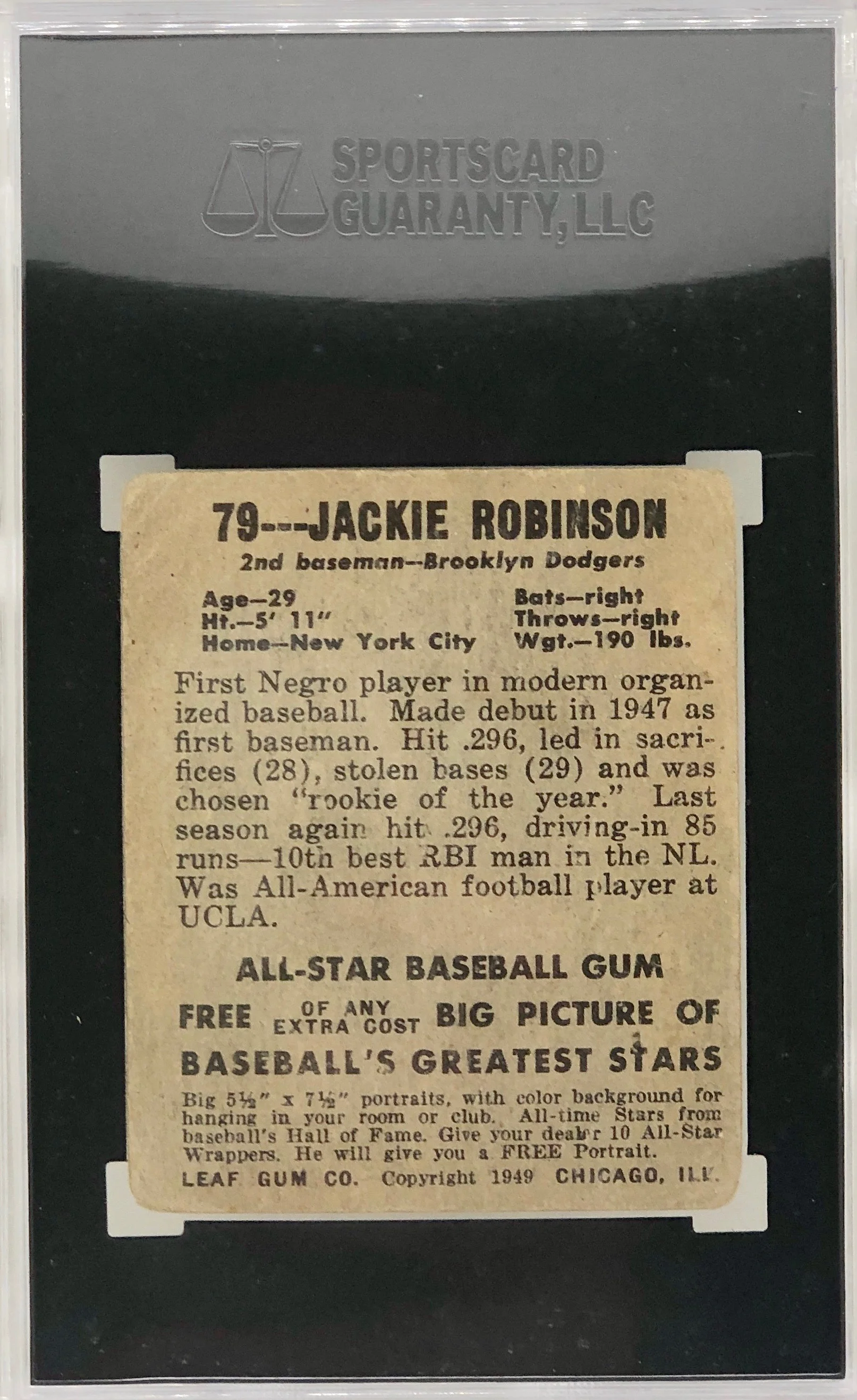 1948 Leaf Jackie Robinson RC