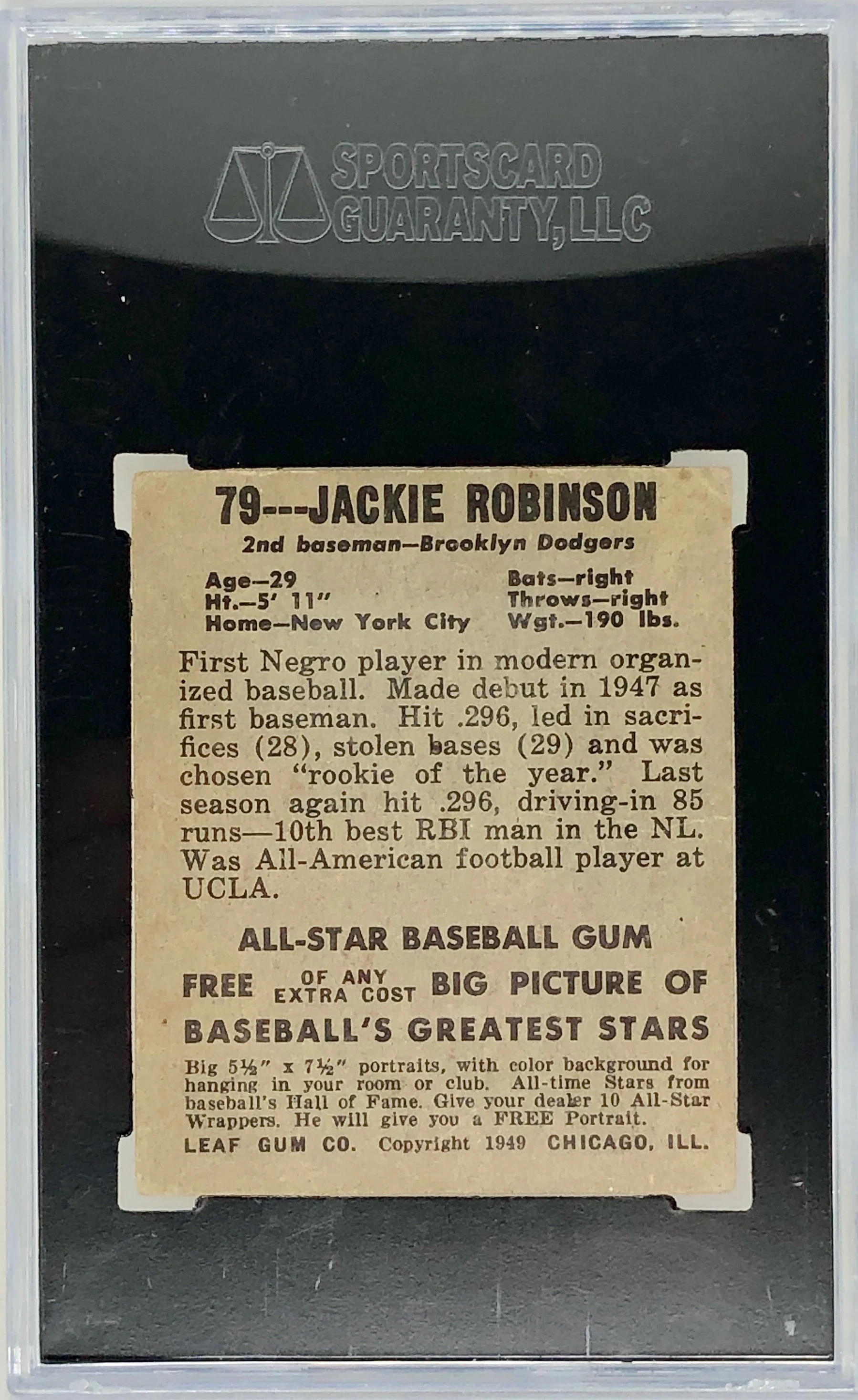1948 Leaf Jackie Robinson RC