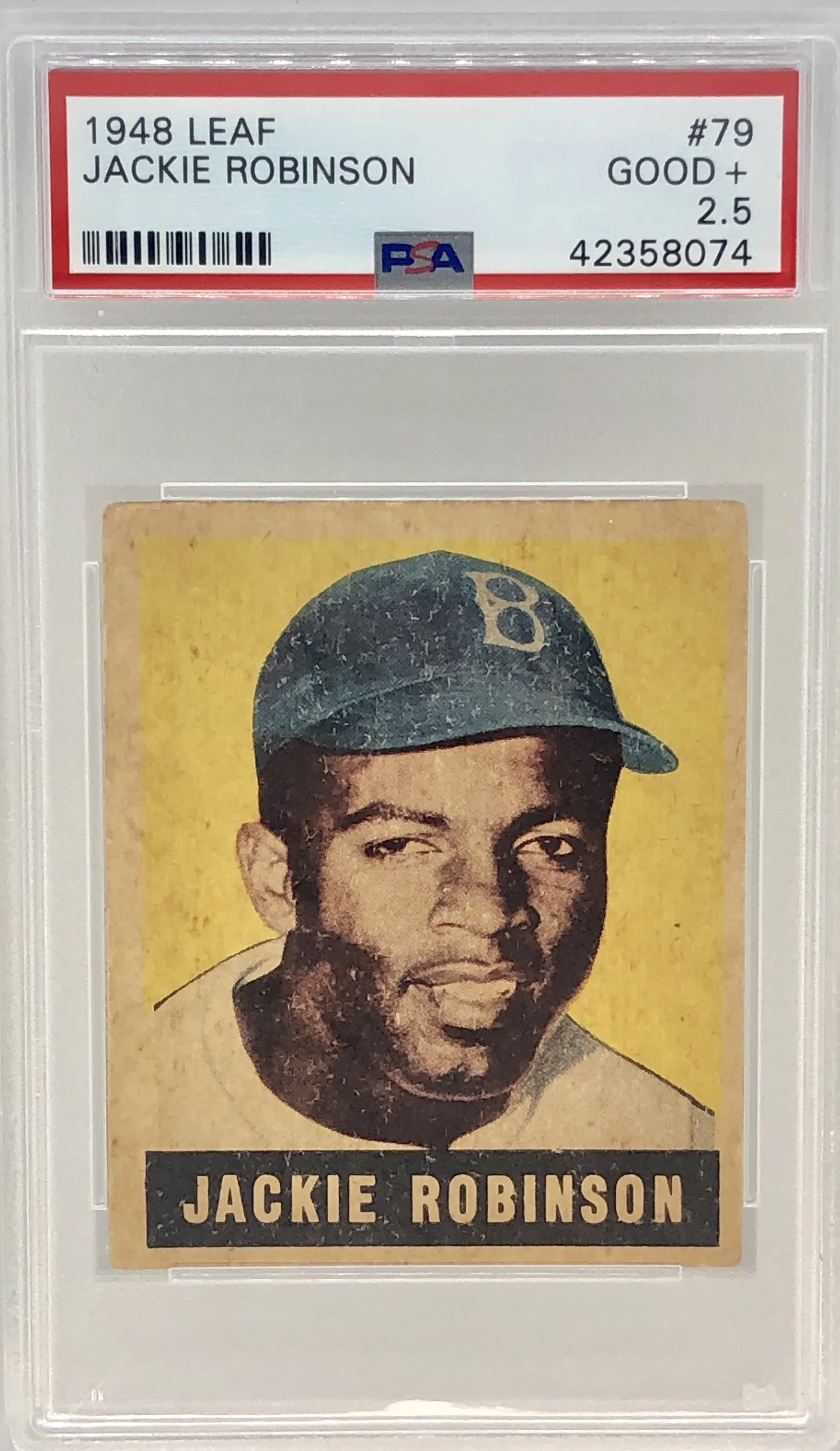 1948 Leaf Jackie Robinson RC PSA 2.5
