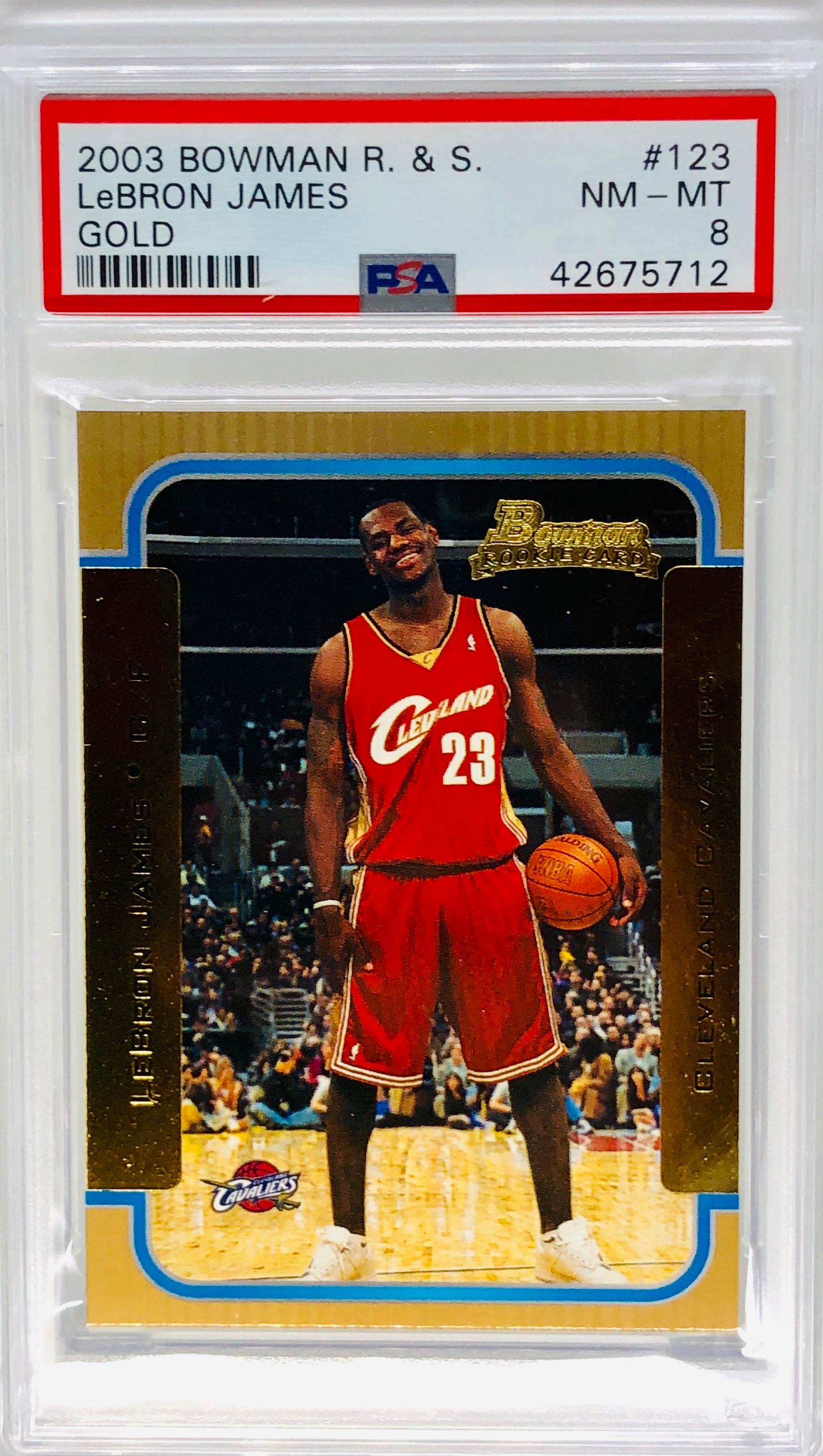 2003 Bowman LeBron James GOLD RC PSA 8