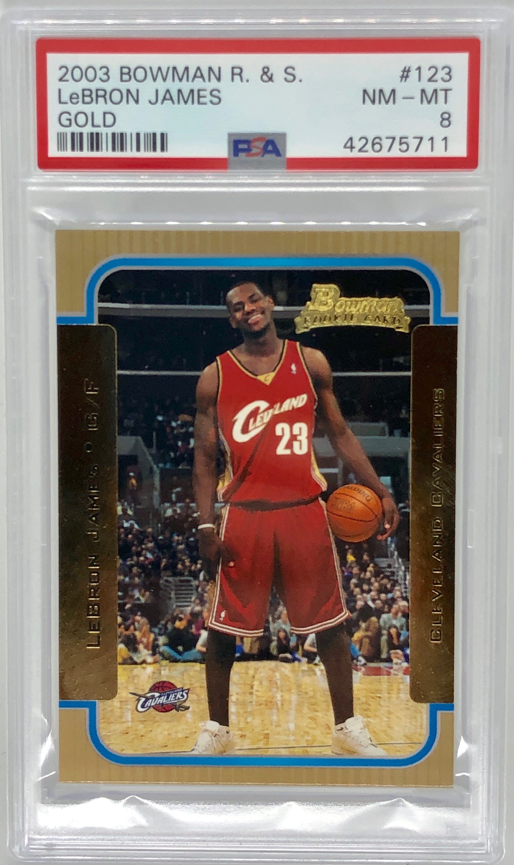 2003 Bowman LeBron James GOLD RC PSA 8