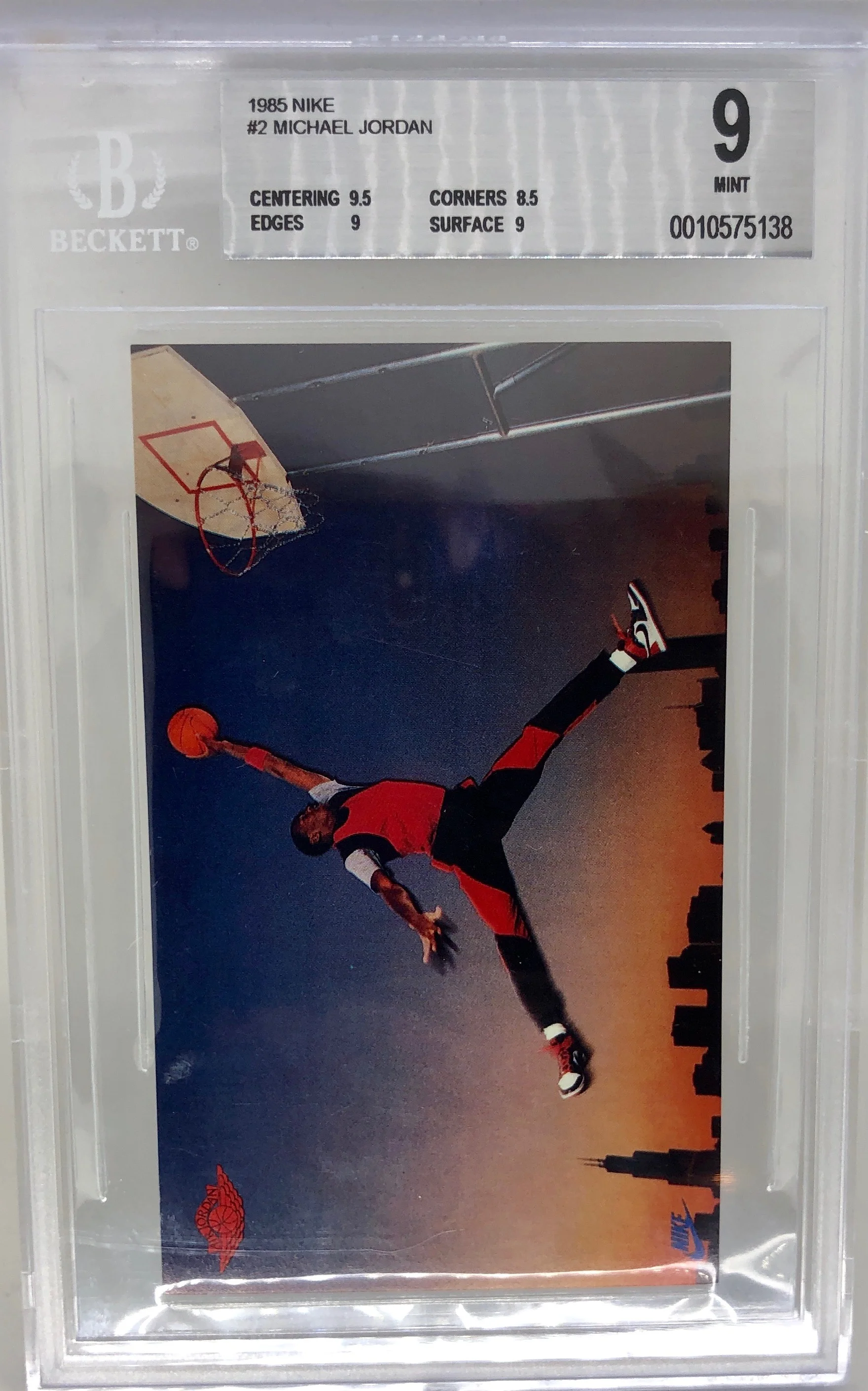 1985 Nike Promo Michael Jordan BGS 9