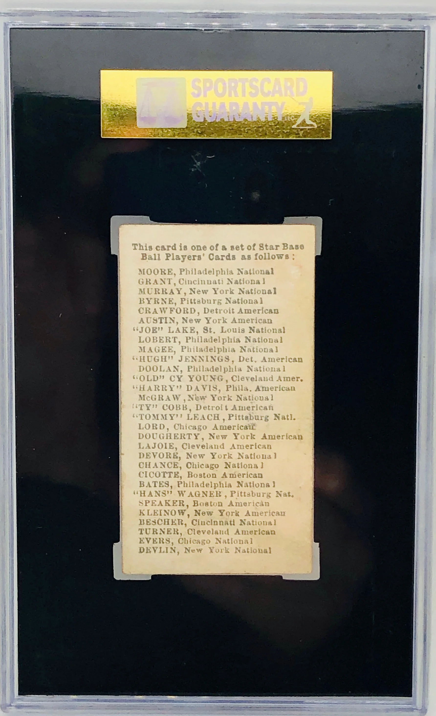 1911 George Close Candy E94 Ty Cobb