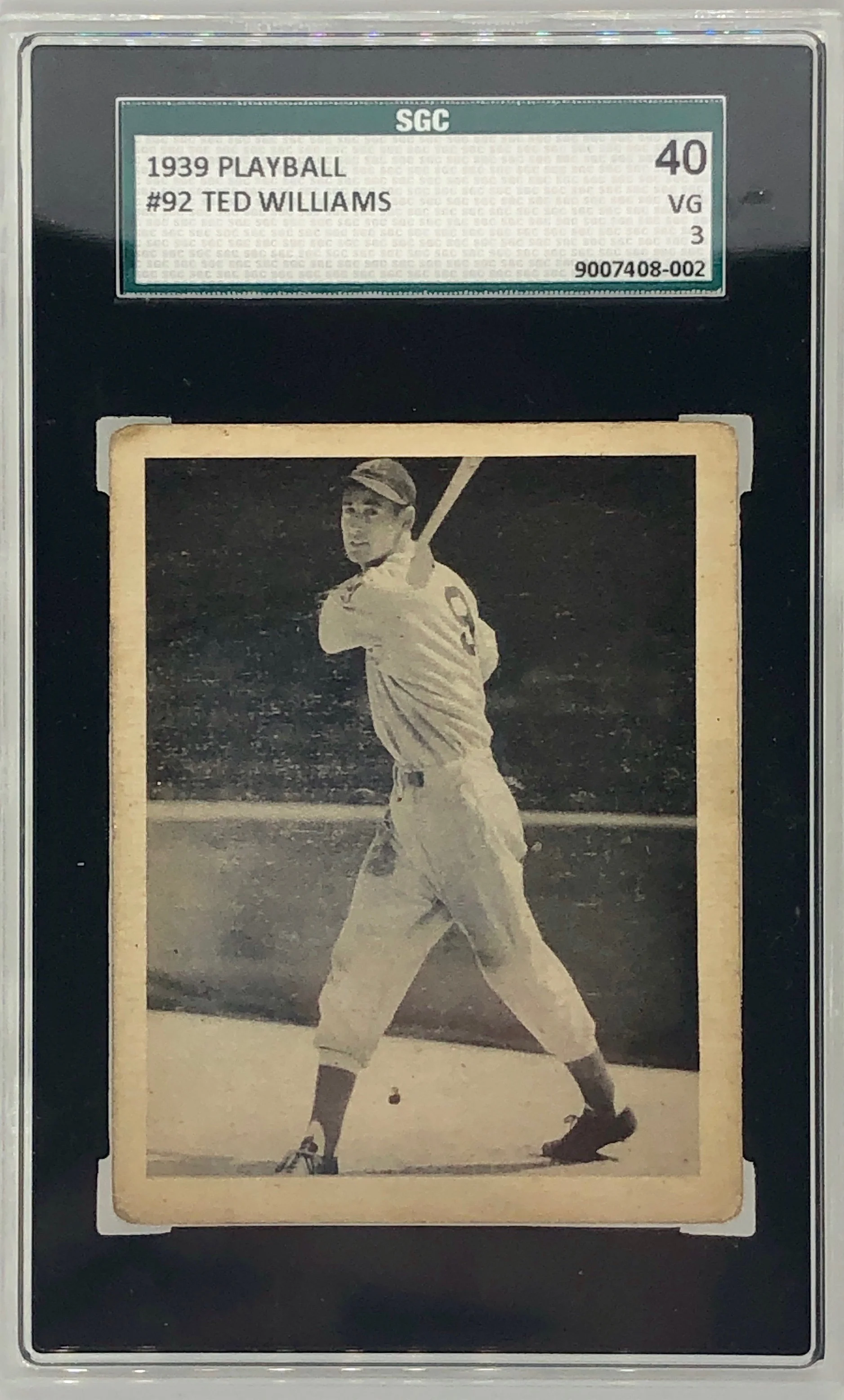1939 Play Ball Ted Williams Rookie RC SGC 3