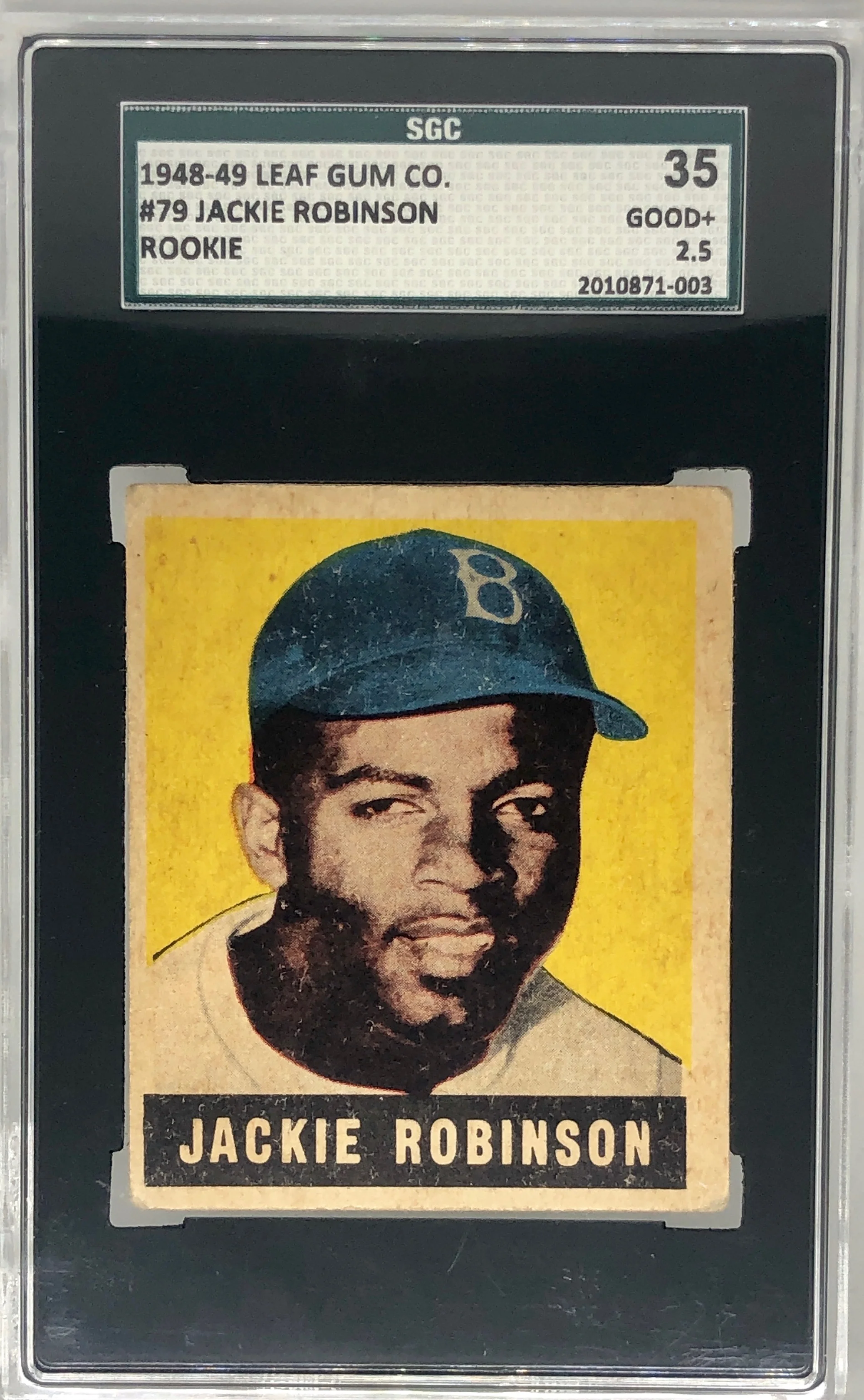 1948 Leaf Jackie Robinson Rookie Card RC SGC 2.5