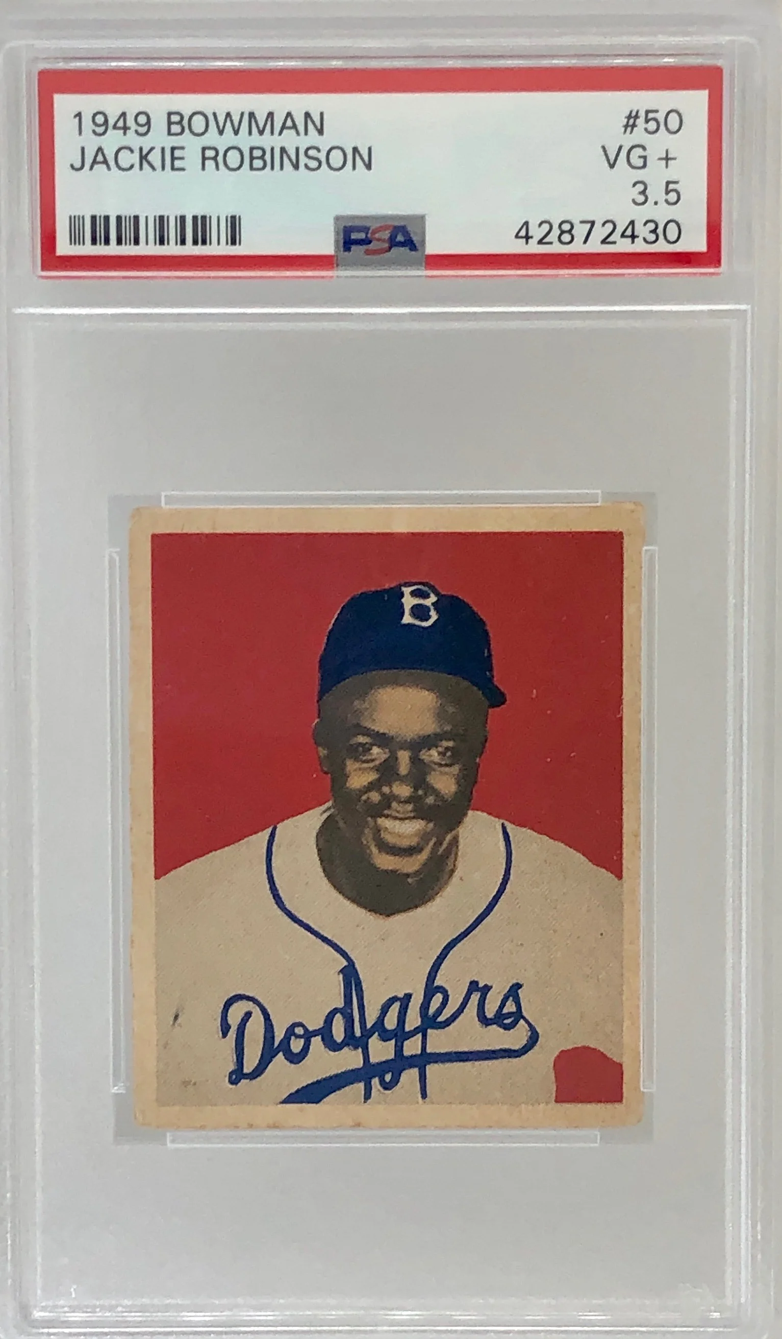 1949 Bowman Jackie Robinson Rookie Card RC PSA 3.5