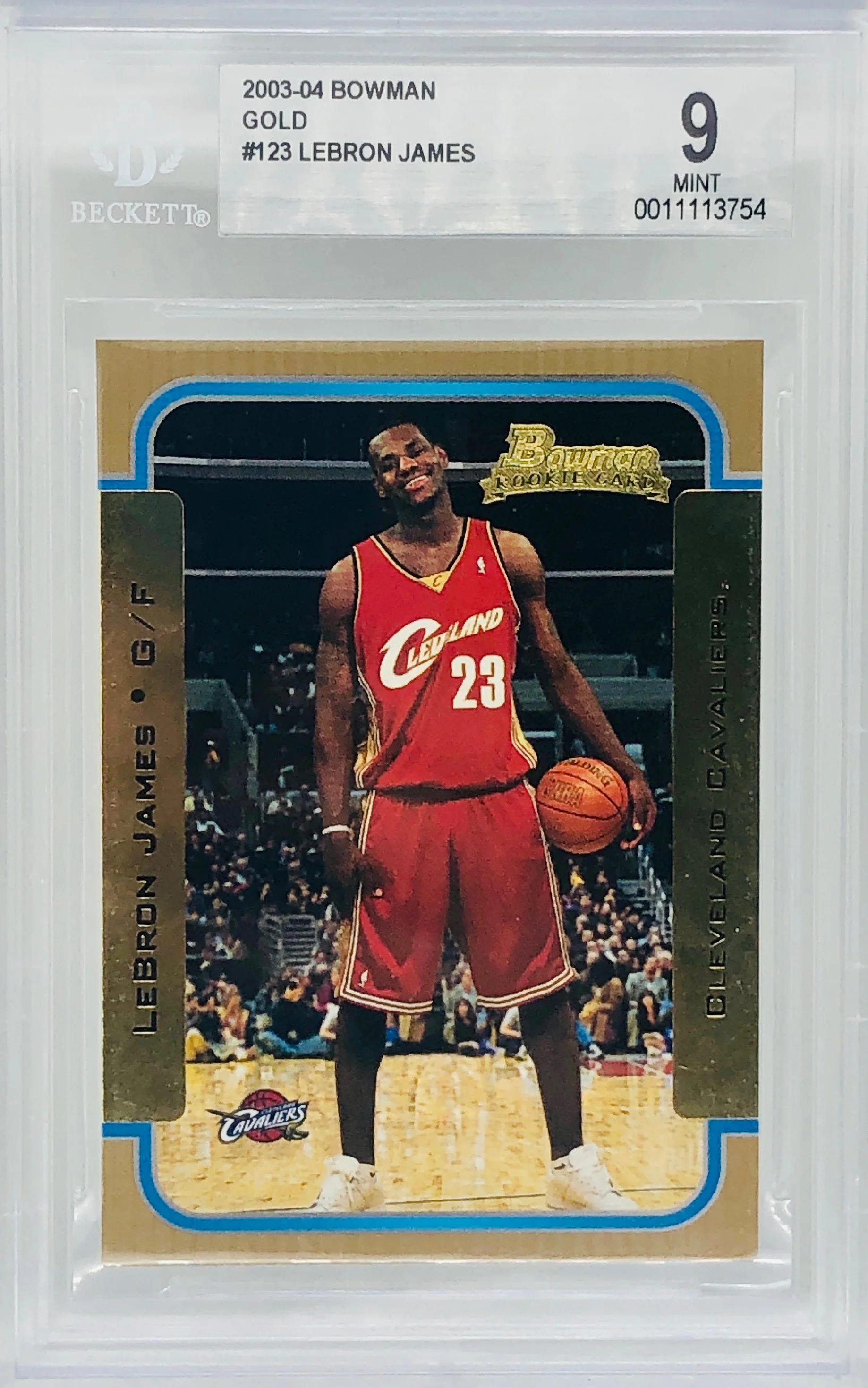 2003 Bowman LeBron James GOLD RC BGS 9