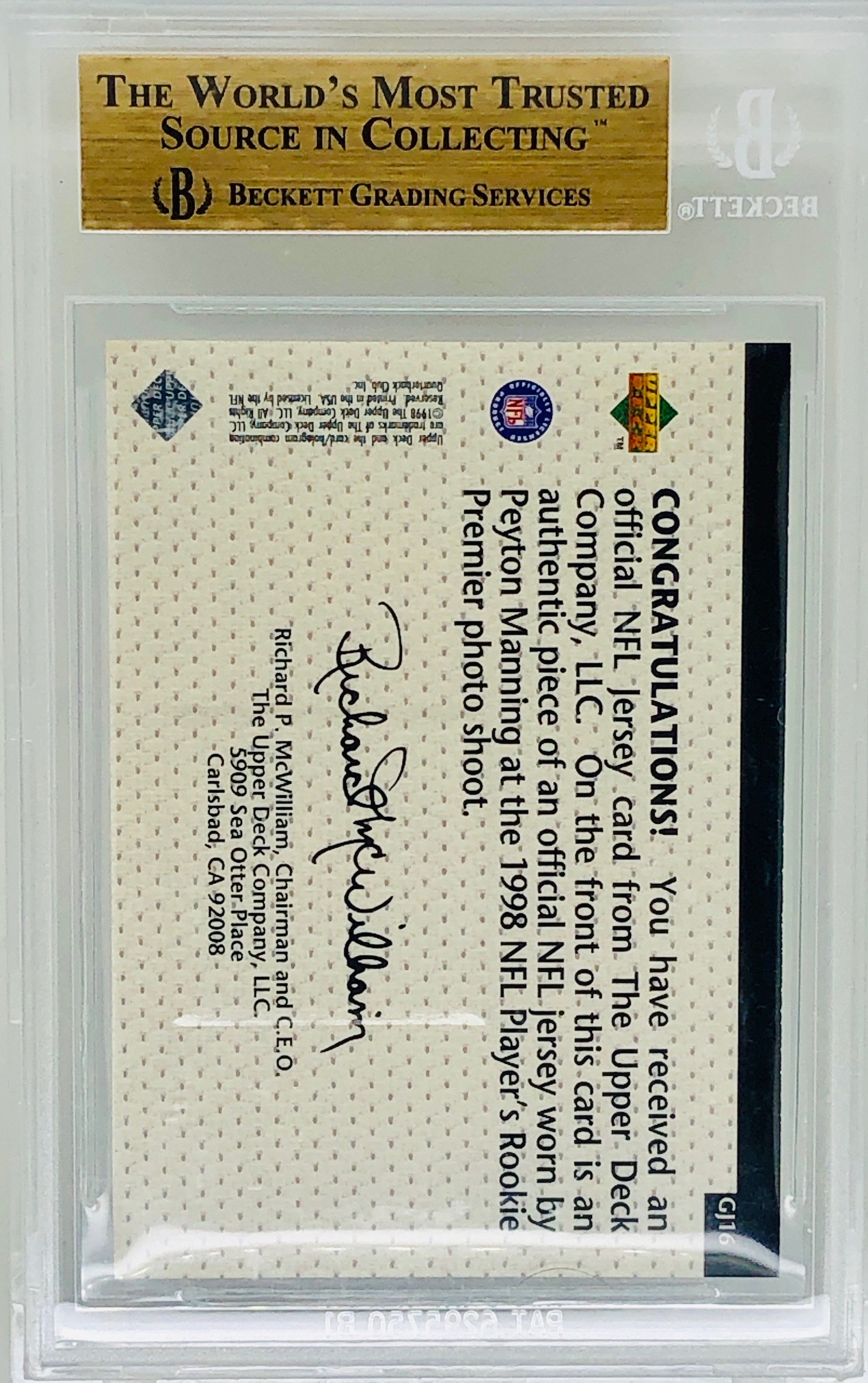 1998 Upper Deck Peyton Manning