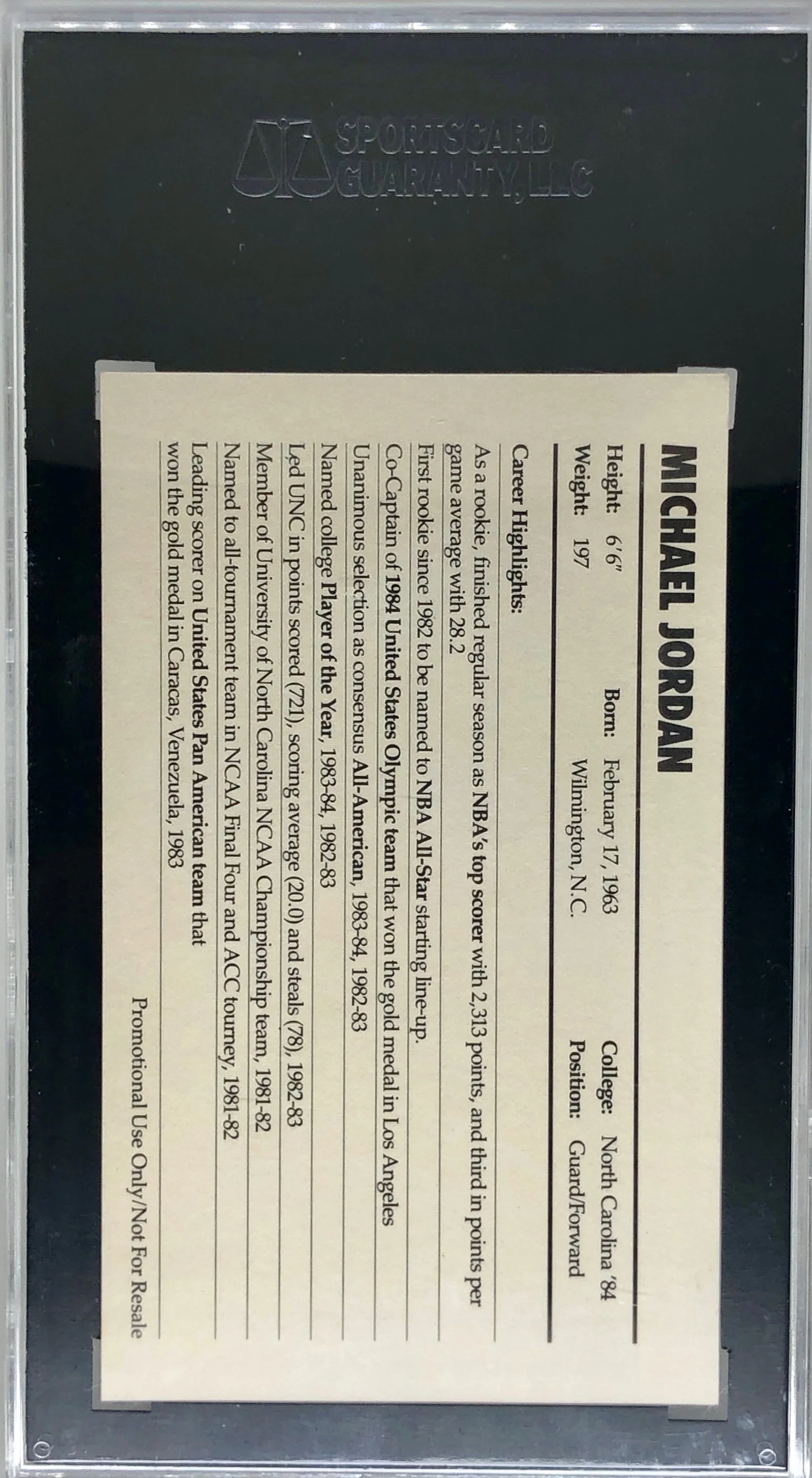 1985 Nike Promo Michael Jordan